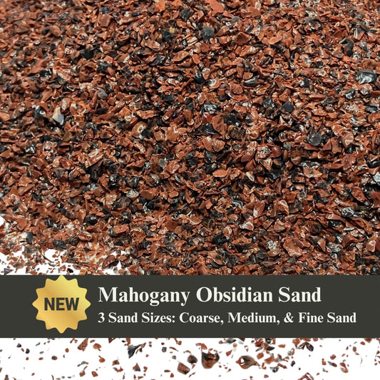 Crushed Mahogany Obsidian Sand from Mexico, 3 Sand Sizes for Woodworking and Ring Inlay, Resin Art, Memorial & Sand Jewelry