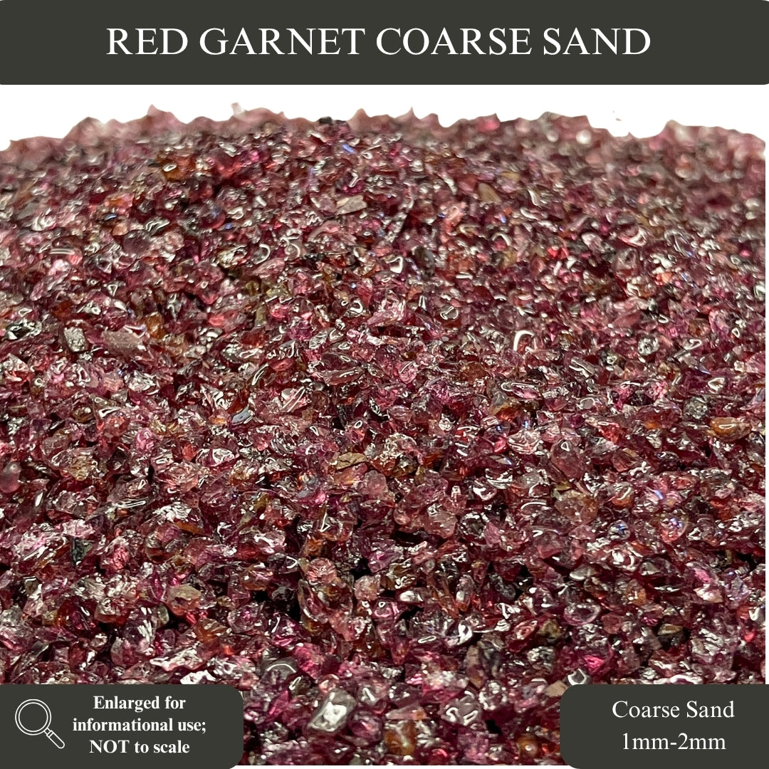 Crushed Dark Red Garnet Sand from India, Three Sand Sizes for Woodworking and Ring Inlay, Resin Art, Memorial & Sand Jewelry