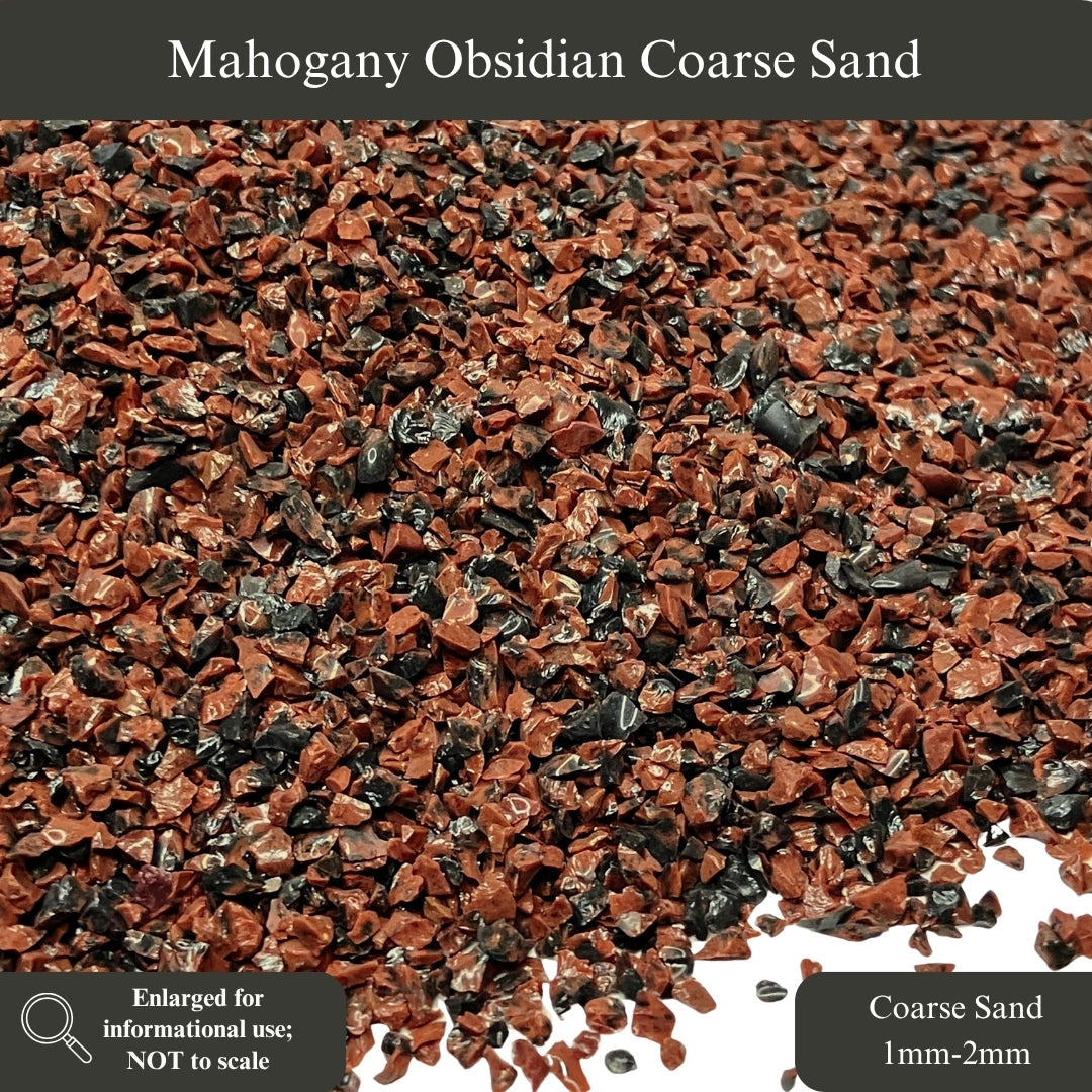 Crushed Mahogany Obsidian Sand from Mexico, 3 Sand Sizes for Woodworking and Ring Inlay, Resin Art, Memorial & Sand Jewelry