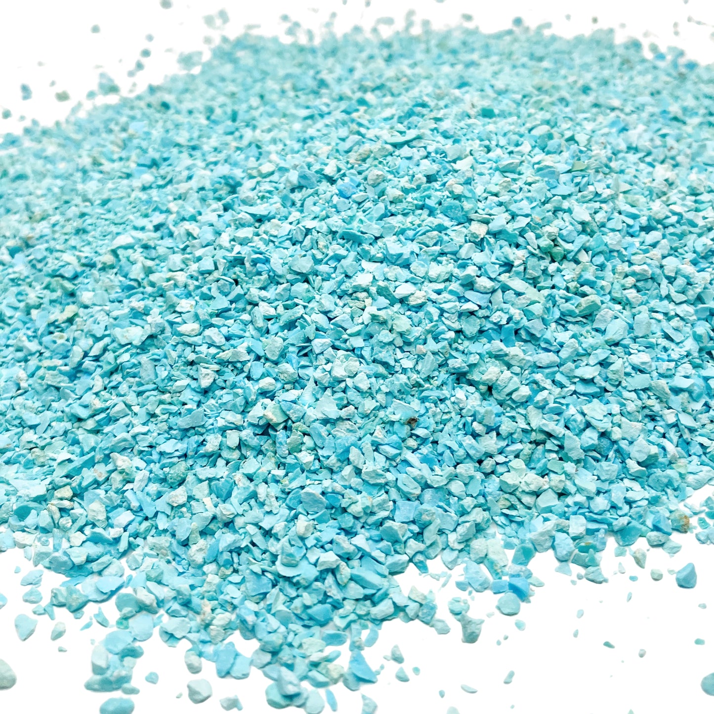 Crushed Premium Unstabilized Kingman Turquoise Sand from Arizona, Medium Sand (0.25mm-2mm) for Woodworking and Ring Inlay, Resin Art, Memorial Jewelry