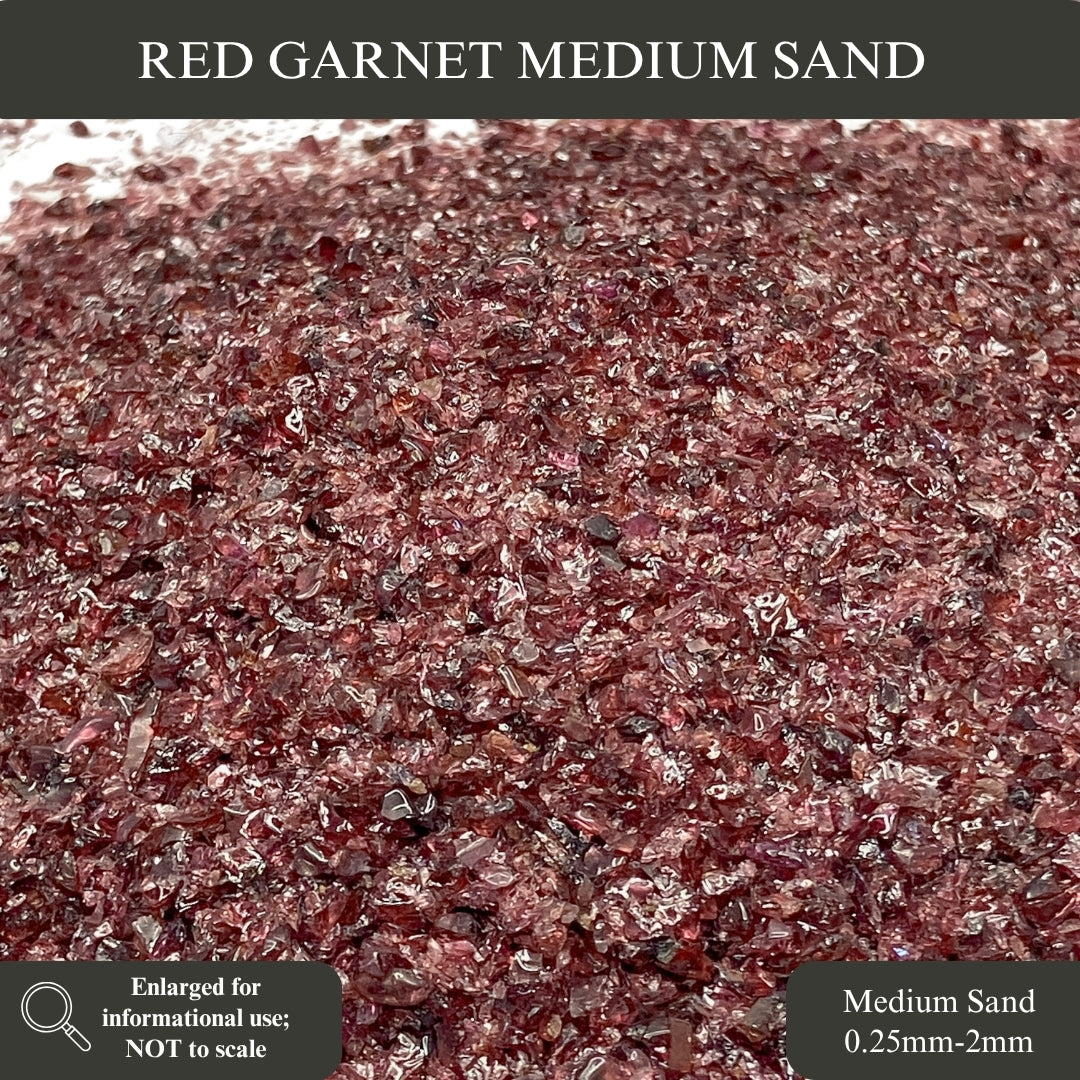 Crushed Dark Red Garnet Sand from India, Three Sand Sizes for Woodworking and Ring Inlay, Resin Art, Memorial & Sand Jewelry