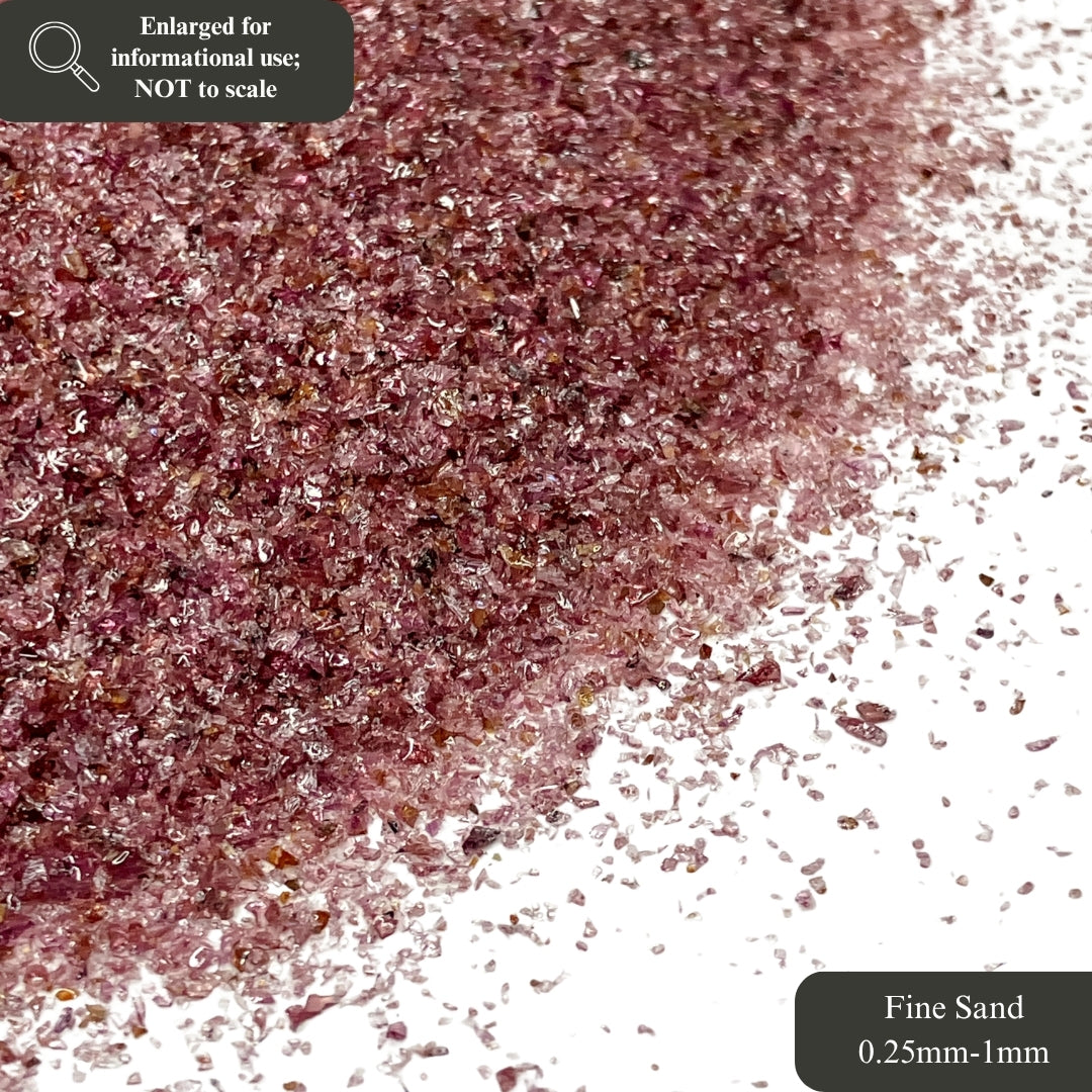 Crushed Dark Red Garnet Sand from India, Three Sand Sizes for Woodworking and Ring Inlay, Resin Art, Memorial & Sand Jewelry