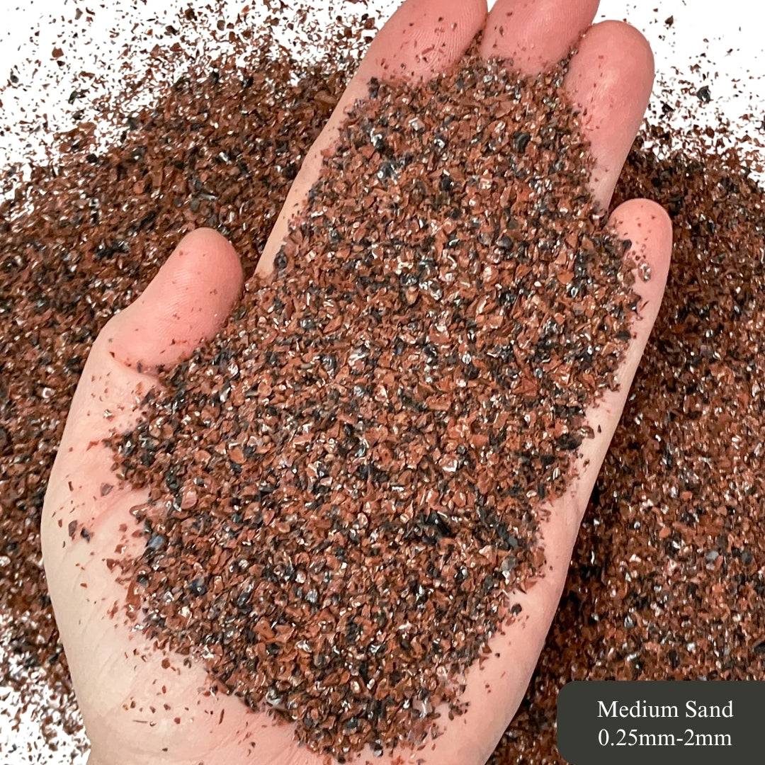 Crushed Mahogany Obsidian Sand from Mexico, 3 Sand Sizes for Woodworking and Ring Inlay, Resin Art, Memorial & Sand Jewelry
