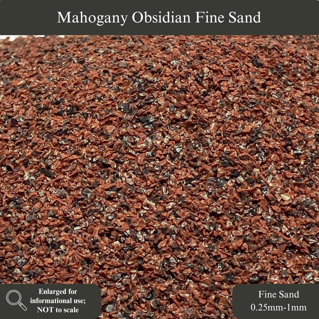 Crushed Mahogany Obsidian Sand from Mexico, 3 Sand Sizes for Woodworking and Ring Inlay, Resin Art, Memorial & Sand Jewelry