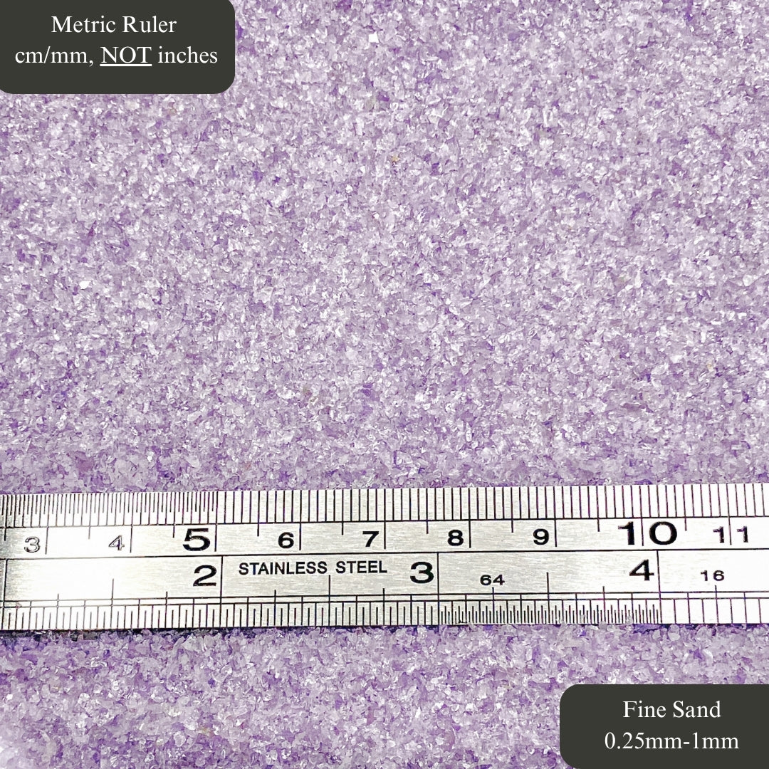 Crushed Purple Amethyst (Grade A) Sand from Namibia, 3 Sand Sizes for Woodworking and Ring Inlay, Resin Art, Memorial Jewelry
