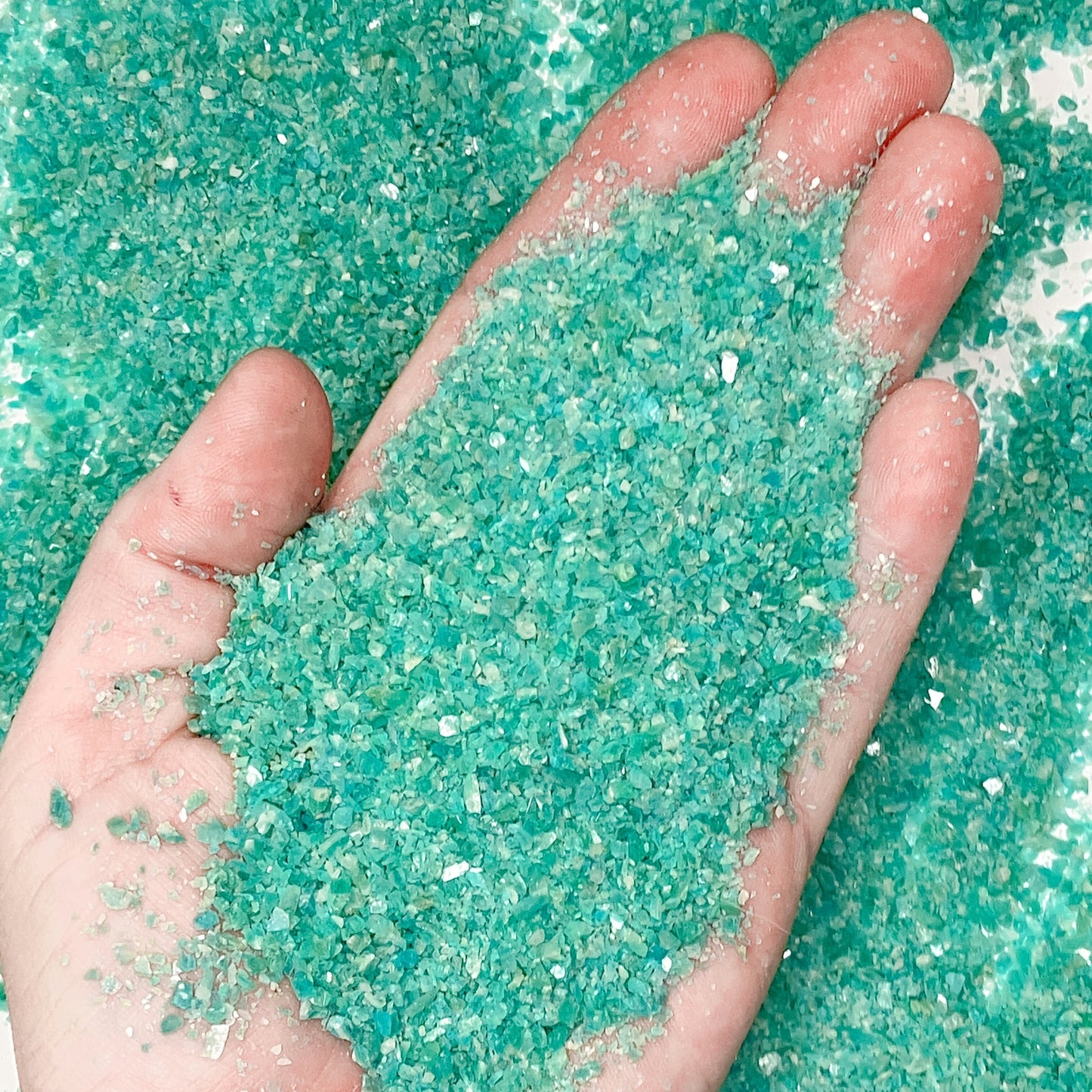 Crushed Blue-Green Amazonite Sand (Grade A) from Russia, Medium Sand (0.25mm-2mm) for Woodworking and Ring Inlay, Resin Art, Memorial Jewelry