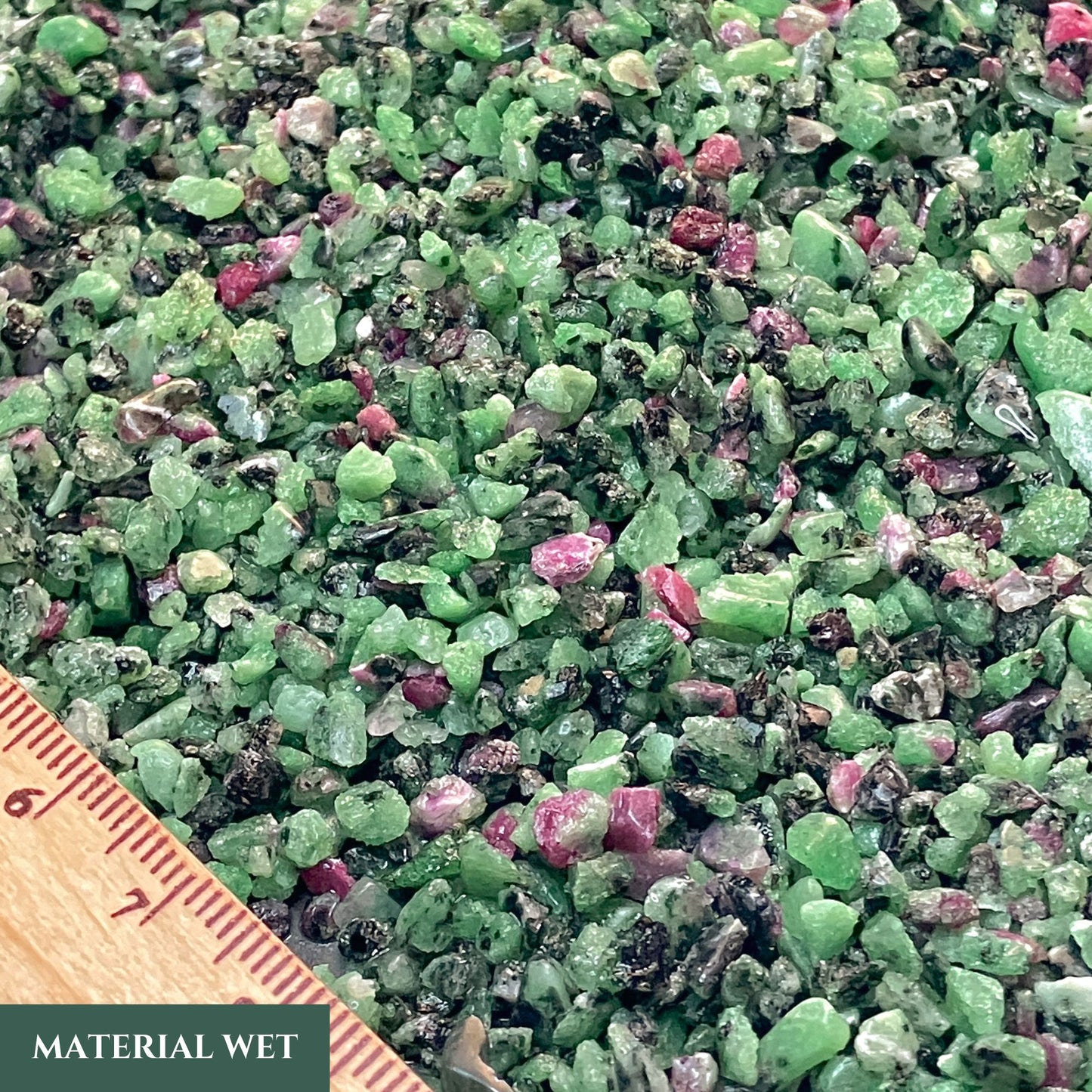 Crushed Ruby Zoisite Chips from China, Coarse Crush (2mm-4mm) for River Tables, Mosaics, Resin Art, Embellishments, Orgone Pyramids
