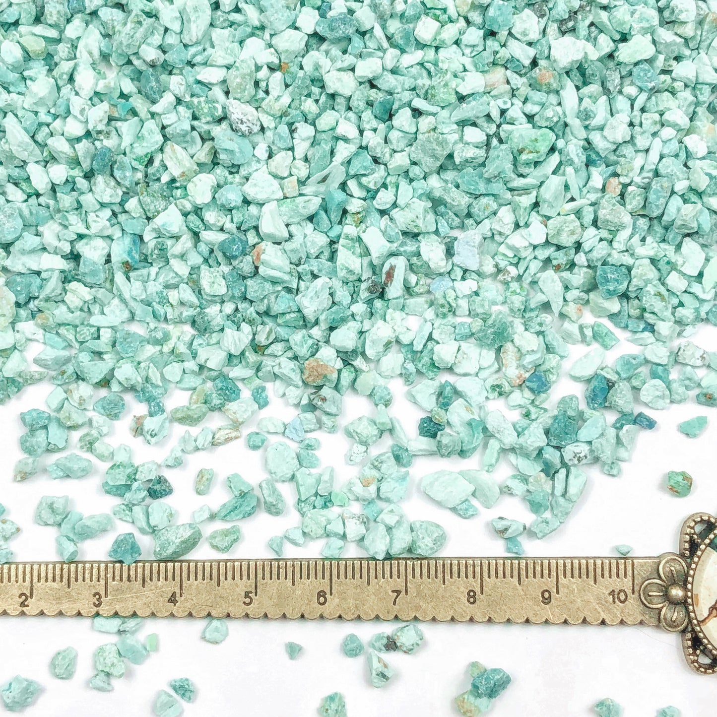 Crushed Light Blue Chrysocolla from Peru, Coarse Crush, Gravel Size, 4mm - 2mm