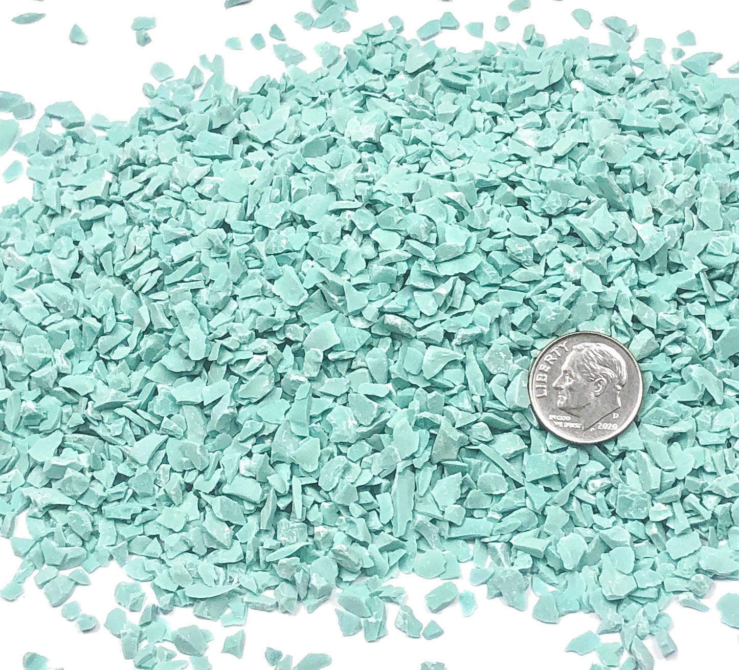 Crushed Blue-Green Turquoise (Lab-Created), Coarse Crush, Gravel Size, 4mm - 2mm