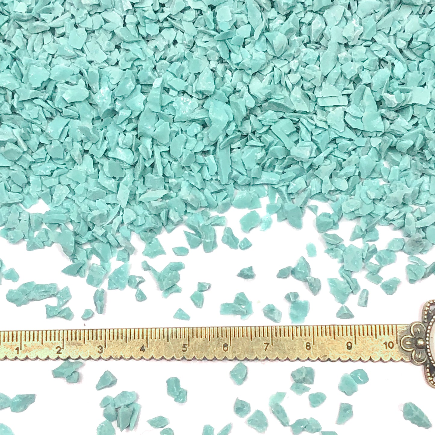 Crushed Blue-Green Turquoise (Lab-Created), Coarse Crush, Gravel Size, 4mm - 2mm