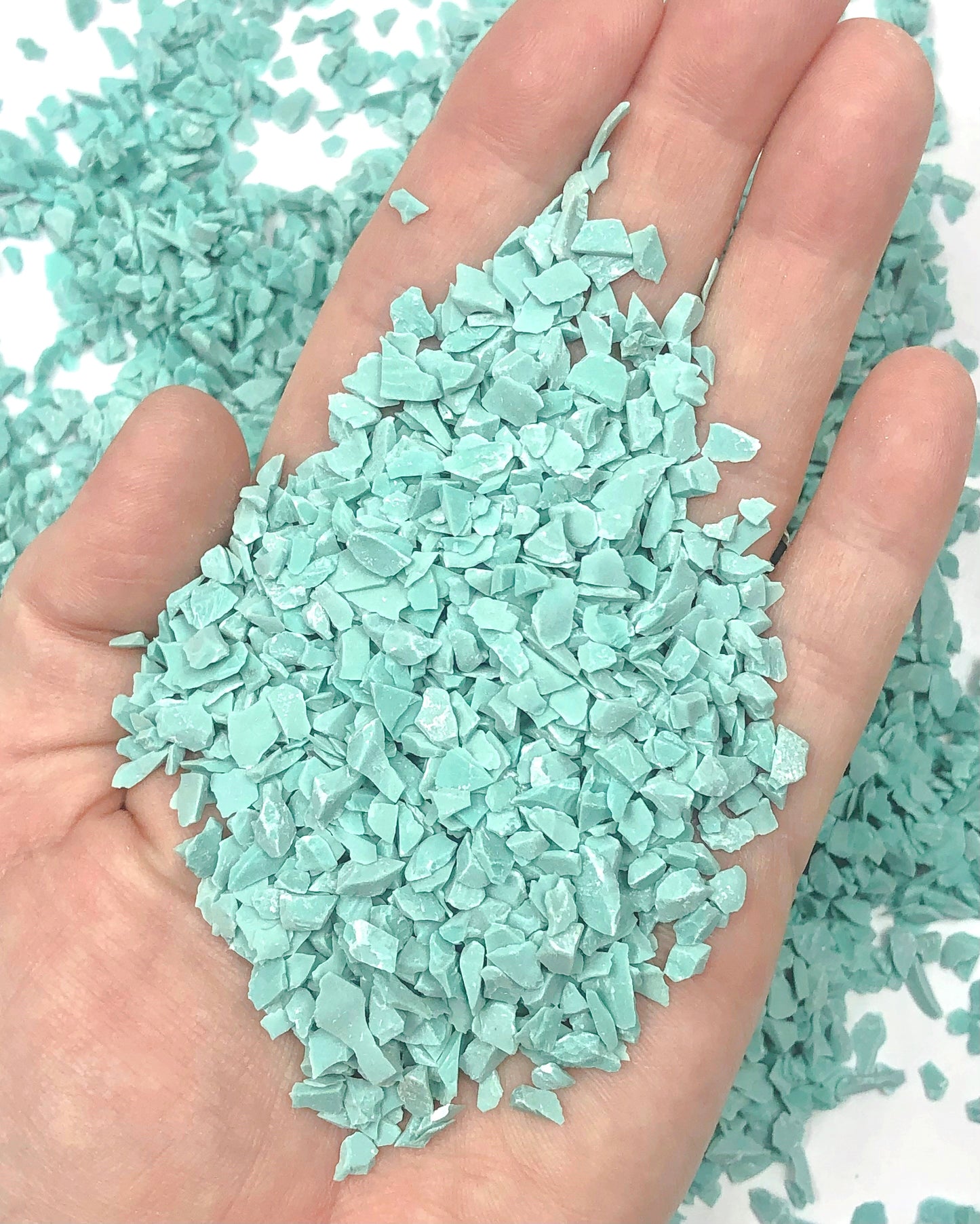 Crushed Blue-Green Turquoise (Lab-Created), Coarse Crush, Gravel Size, 4mm - 2mm