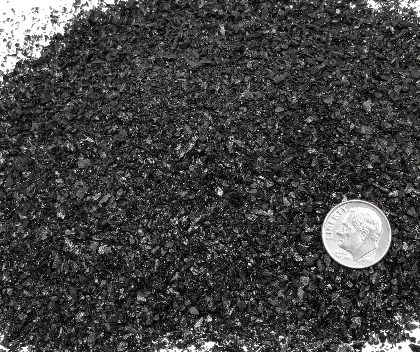Crushed Black Tourmaline Sand from Brazil, Medium Sand (0.25mm-2mm)