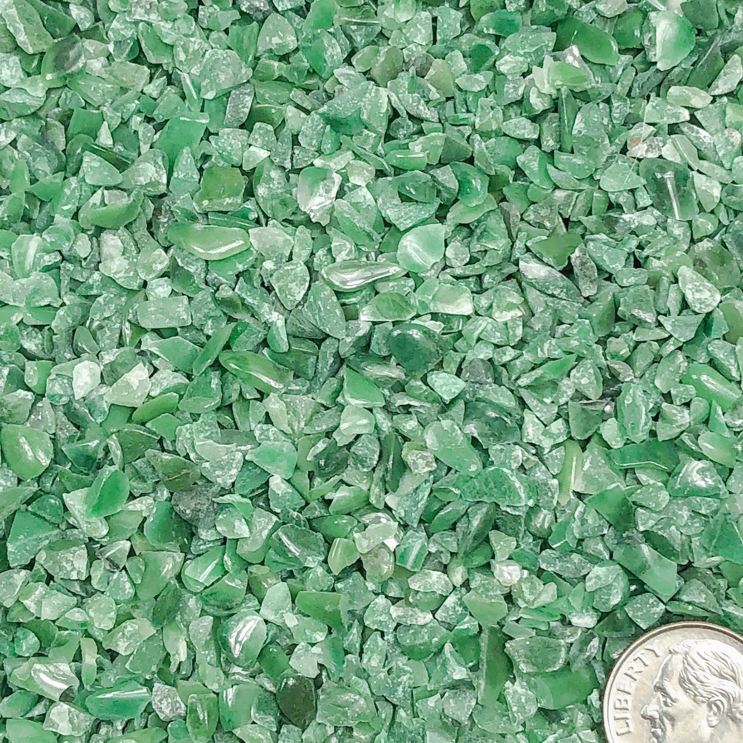 Crushed Green Buddstone from South Africa, Coarse Crush, Gravel Size, 4mm - 2mm