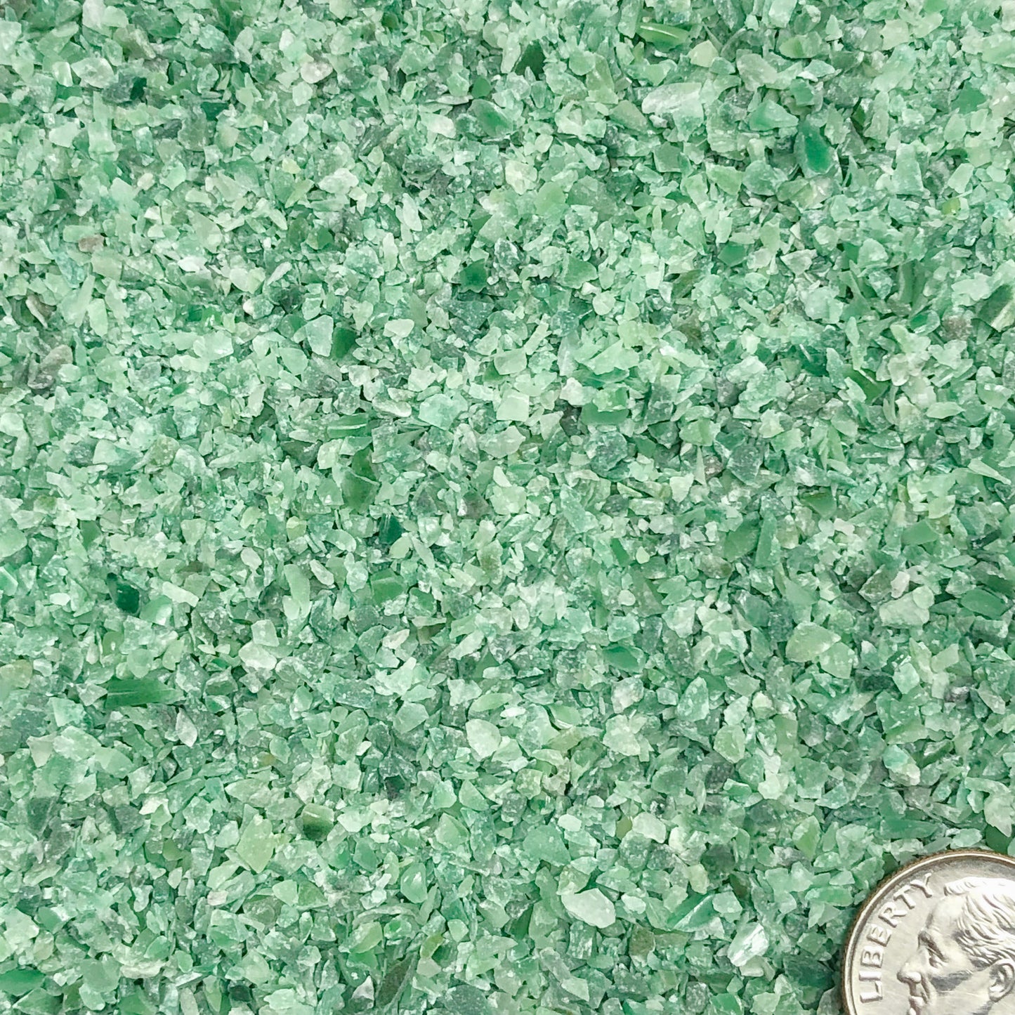 Crushed Green Buddstone from South Africa, Medium Crush, Sand Size, 2mm - 0.25mm