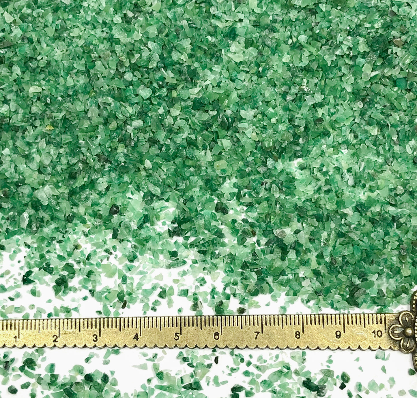 Crushed Green Buddstone from South Africa, Medium Crush, Sand Size, 2mm - 0.25mm
