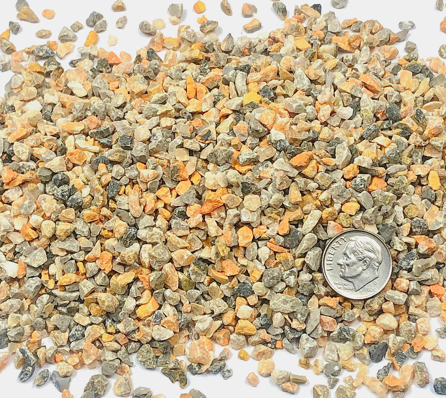 Crushed Yellow and Black Bumblebee Jasper from Indonesia, Coarse Crush, Gravel Size, 4mm - 2mm