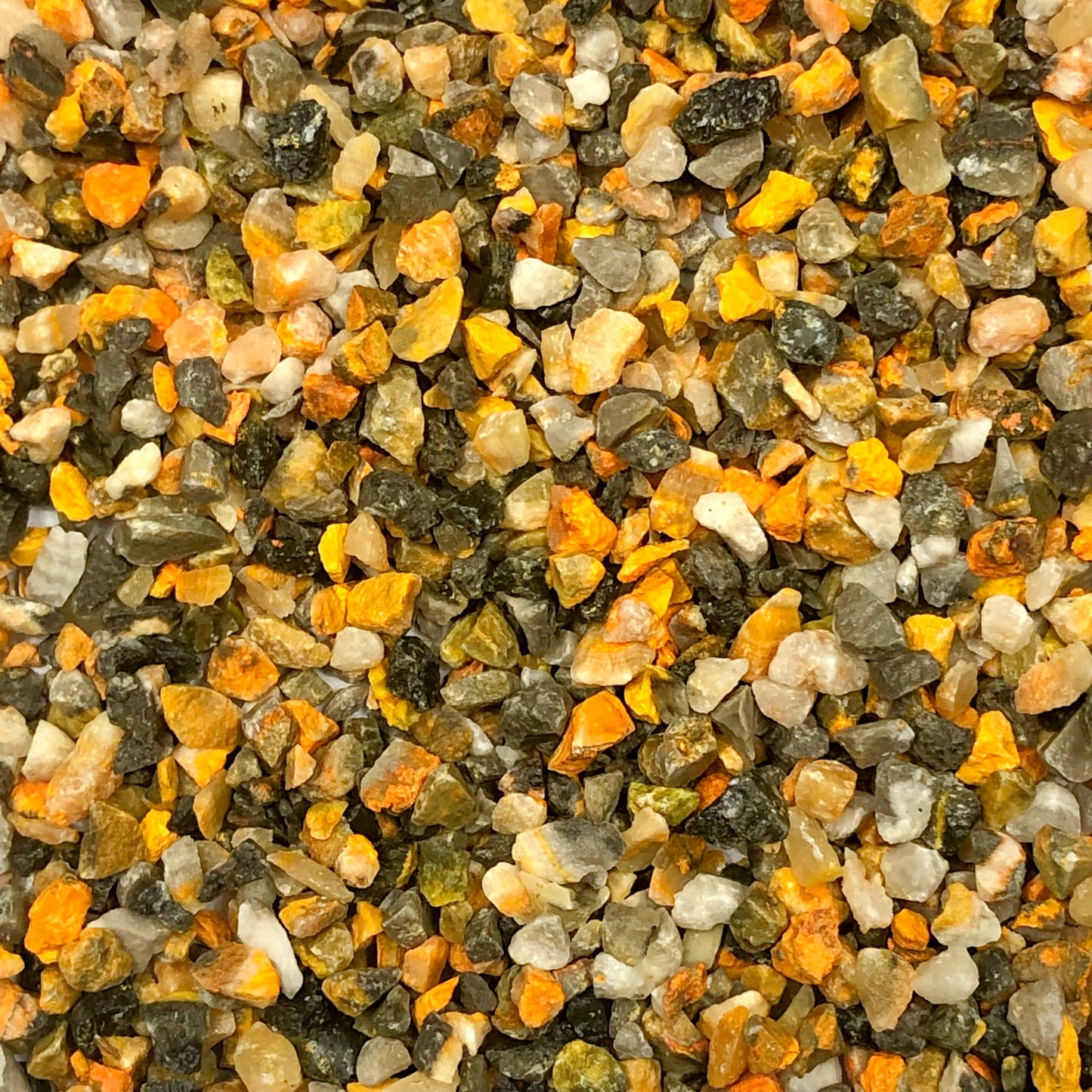 Crushed Yellow and Black Bumblebee Jasper from Indonesia, Coarse Crush, Gravel Size, 4mm - 2mm
