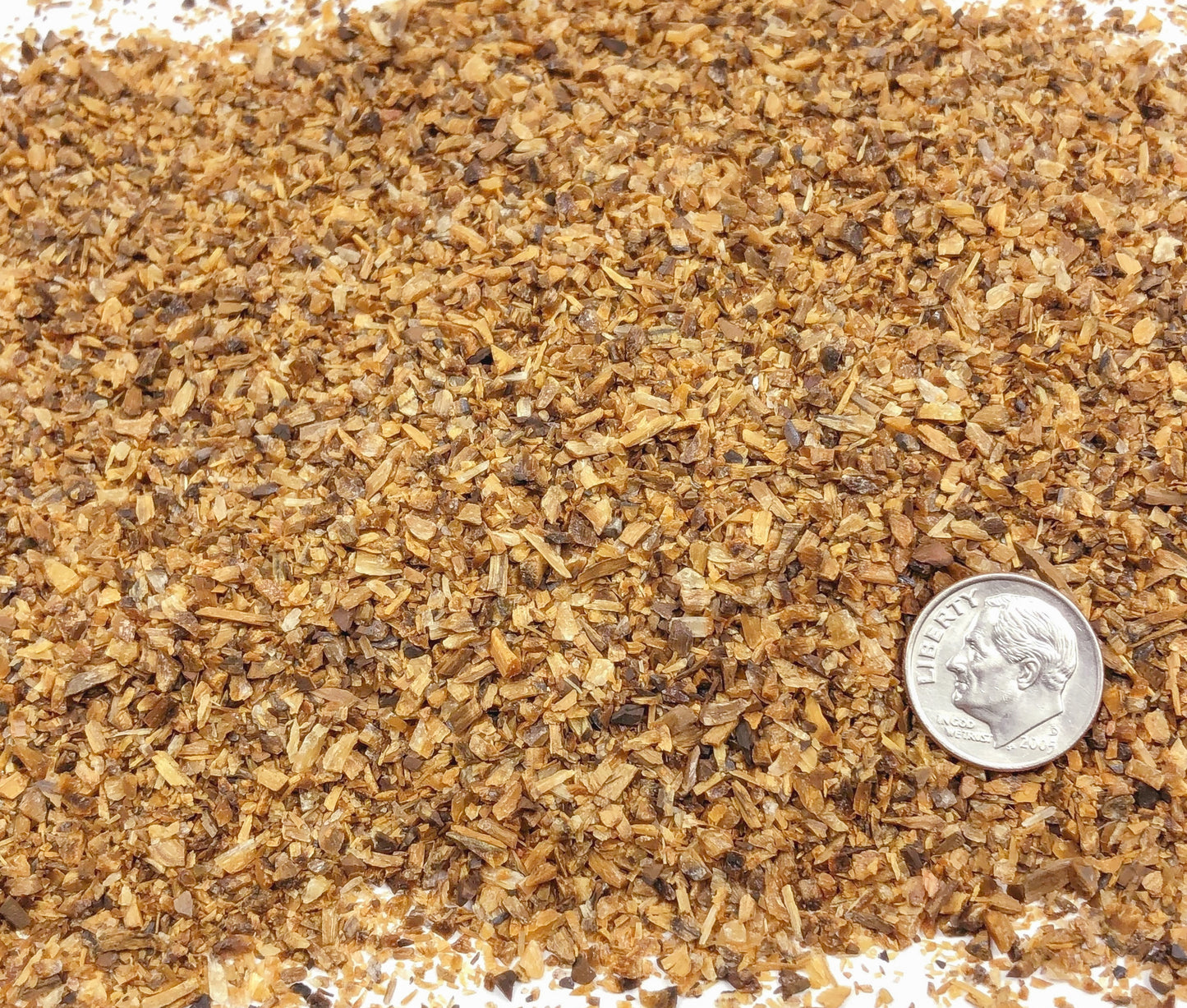 Crushed Gold Tiger's Eye from South Africa, Medium Crush, Sand Size, 2mm - 0.25mm