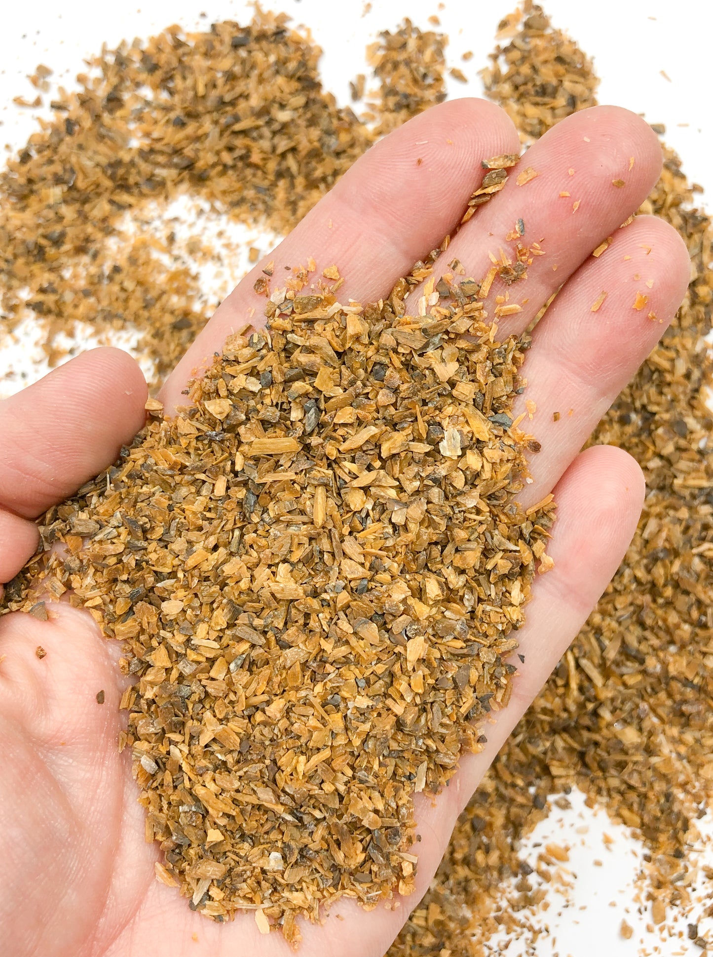 Crushed Gold Tiger's Eye from South Africa, Medium Crush, Sand Size, 2mm - 0.25mm