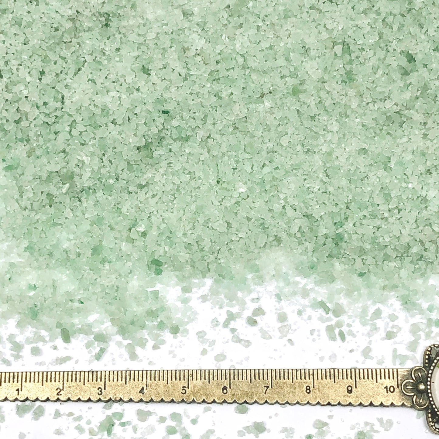 Crushed Light Green Aventurine from India, Medium Crush, Sand Size, 2mm - 0.25mm