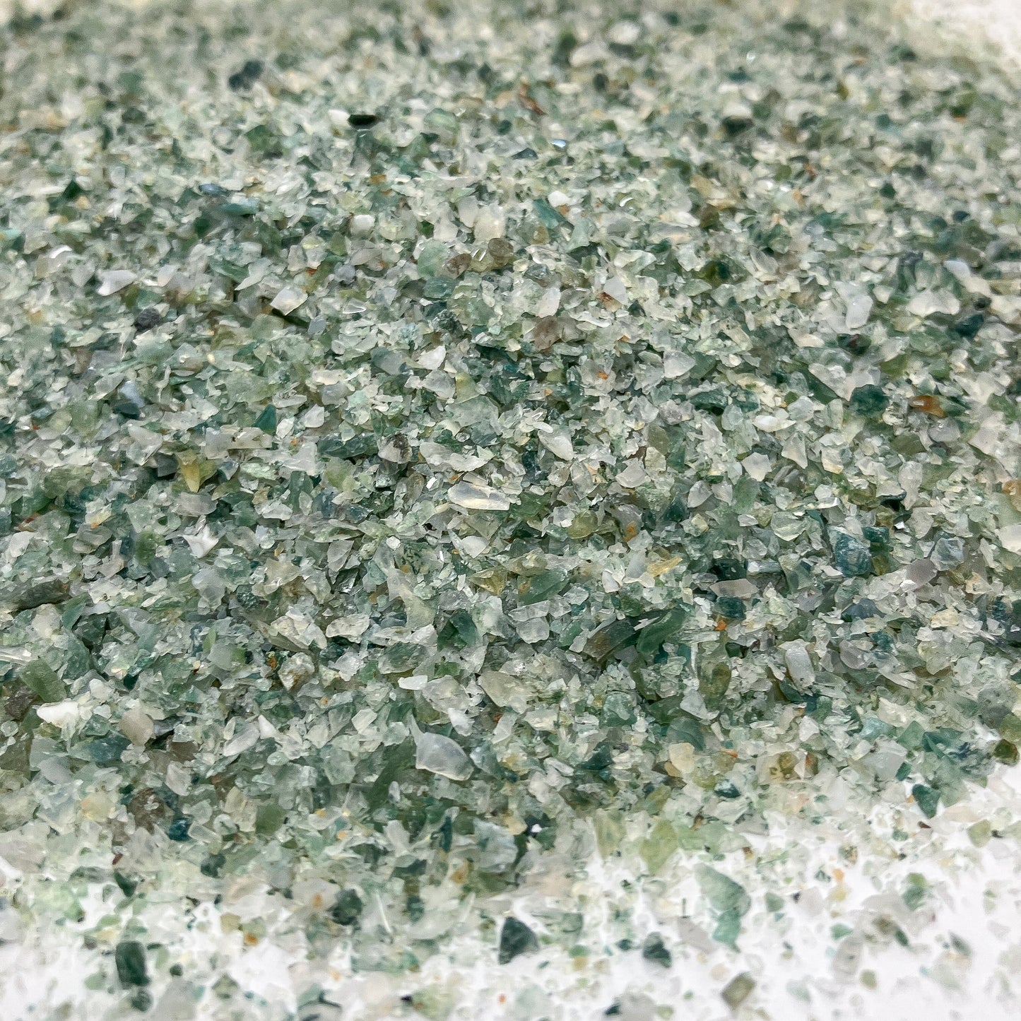 *CLOSEOUT* Crushed Moss Agate Sand from India, Medium Sand (0.25mm-2mm) for Woodworking and Ring Inlay, Resin Art, Memorial Jewelry, Bulk Material