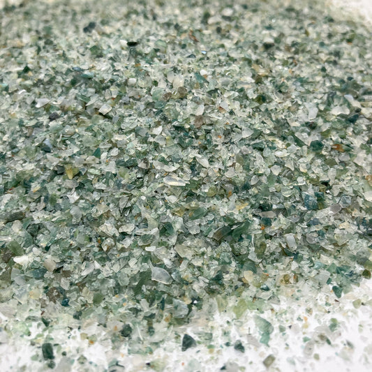 *CLOSEOUT* Crushed Moss Agate Sand from India, Medium Sand (0.25mm-2mm) for Woodworking and Ring Inlay, Resin Art, Memorial Jewelry, Bulk Material