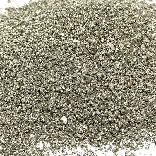 *CLOSEOUT* Crushed Cocada Pyrite Sand from Peru, Medium Sand (0.25mm-2mm) for Woodworking and Ring Inlay, Resin Art, Memorial Jewelry, Bulk Material