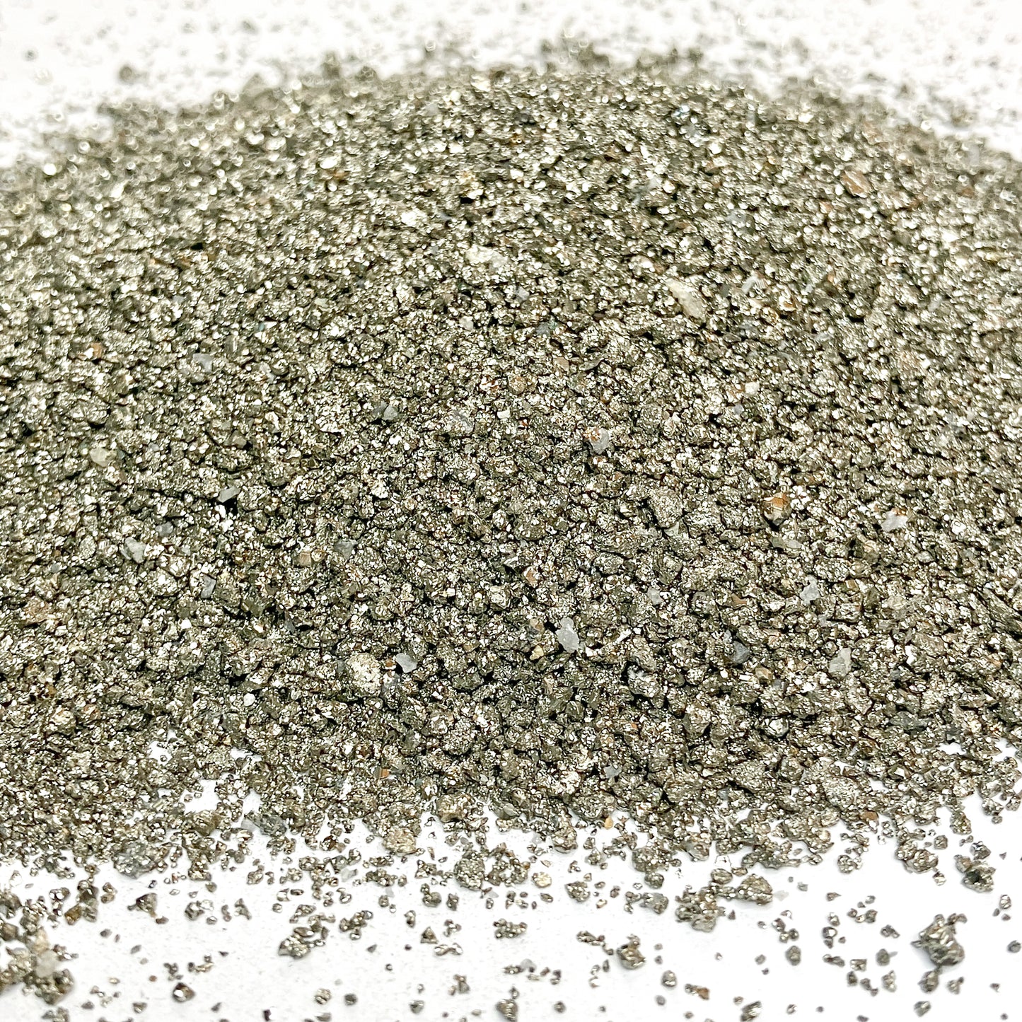 *CLOSEOUT* Crushed Cocada Pyrite Sand from Peru, Medium Sand (0.25mm-2mm) for Woodworking and Ring Inlay, Resin Art, Memorial Jewelry, Bulk Material