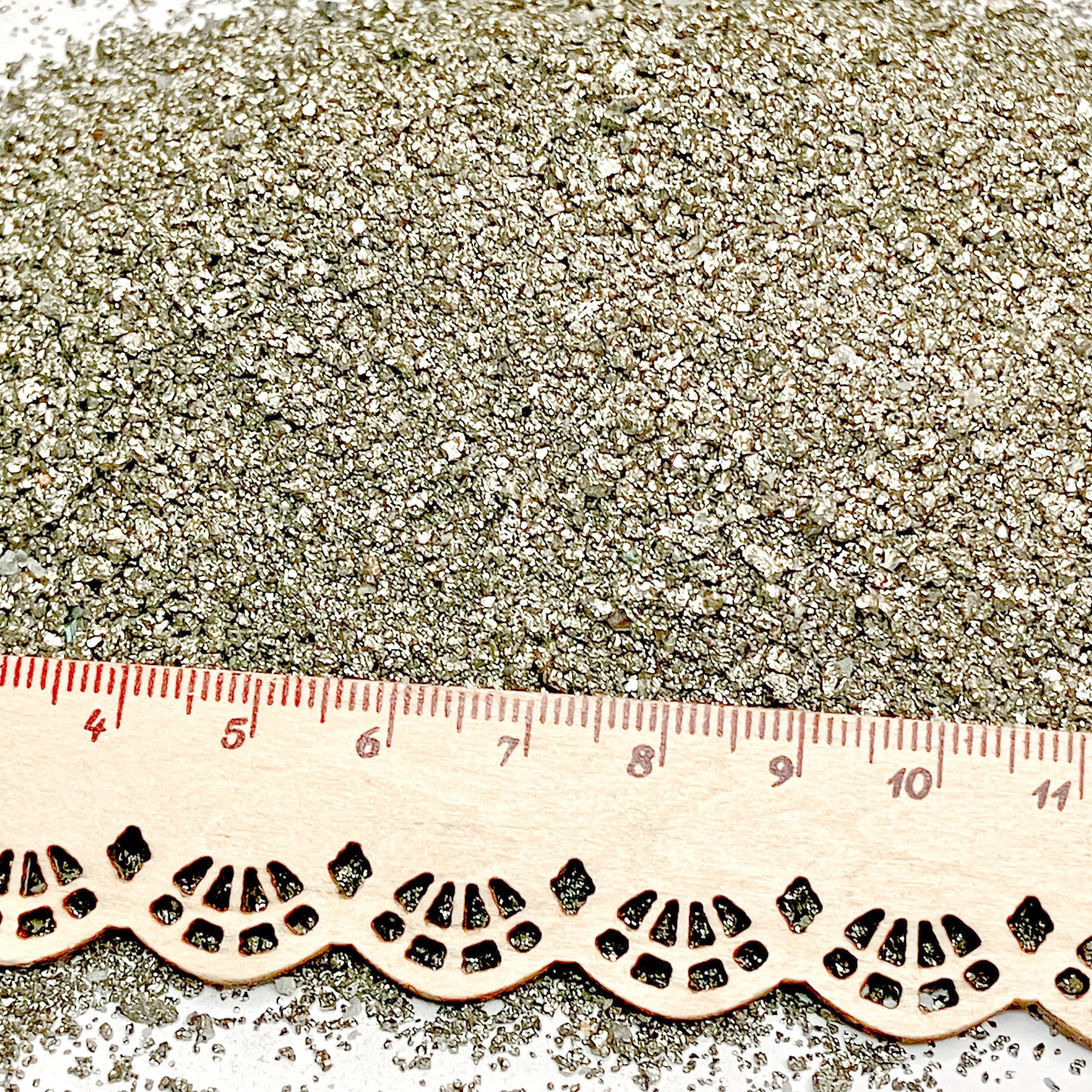 *CLOSEOUT* Crushed Cocada Pyrite Sand from Peru, Medium Sand (0.25mm-2mm) for Woodworking and Ring Inlay, Resin Art, Memorial Jewelry, Bulk Material