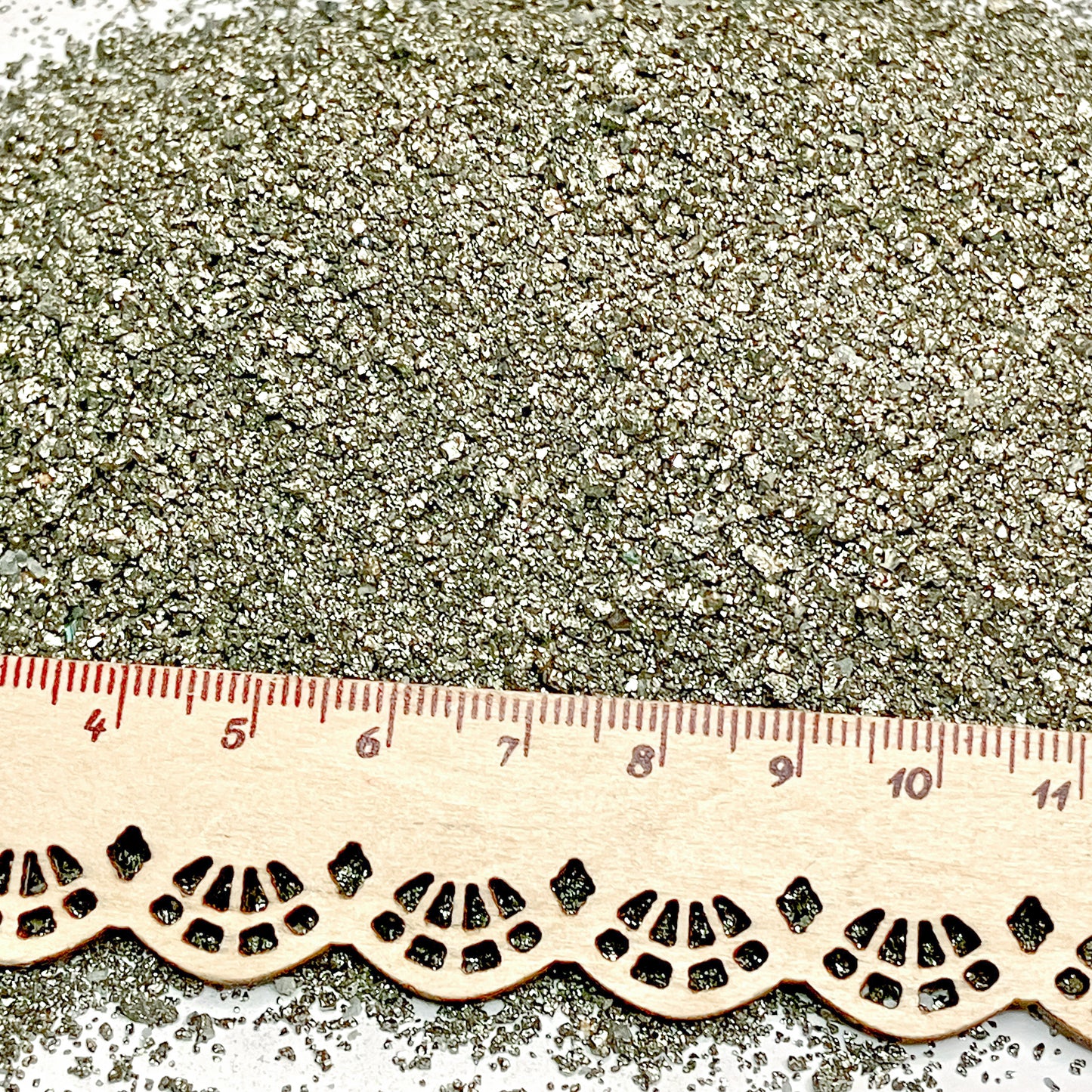 *CLOSEOUT* Crushed Cocada Pyrite Sand from Peru, Medium Sand (0.25mm-2mm) for Woodworking and Ring Inlay, Resin Art, Memorial Jewelry, Bulk Material