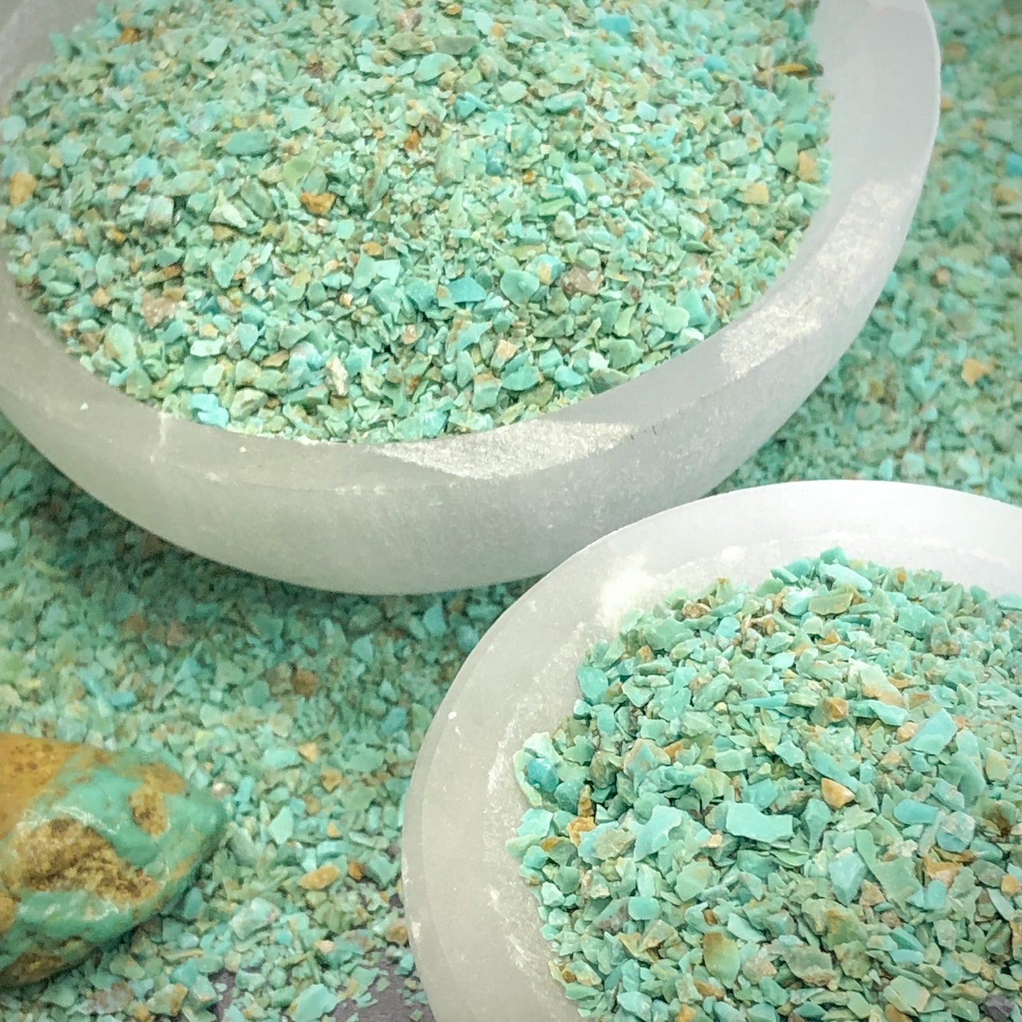 Crushed Blue-Green Sonoran Turquoise from Mexico, Medium Crush, Sand Size, 2mm - 0.25mm