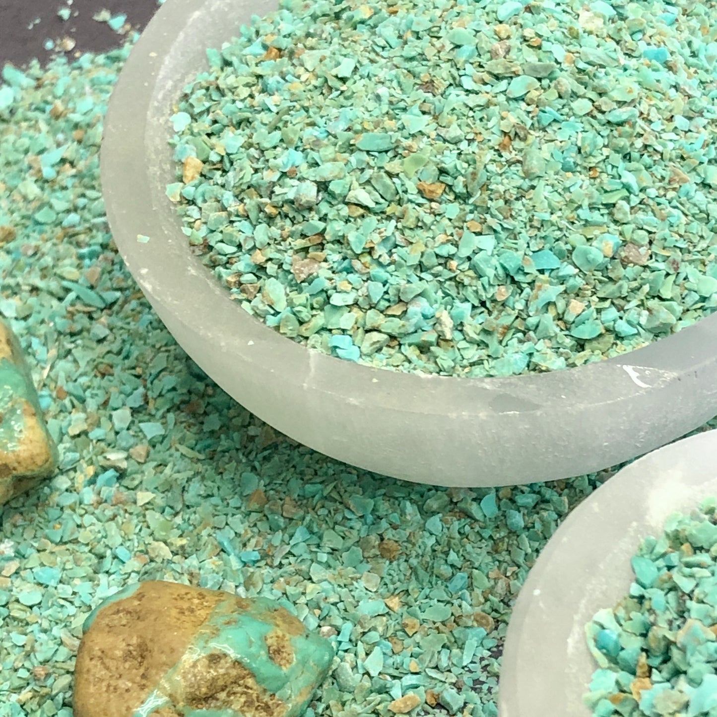 Crushed Blue-Green Sonoran Turquoise from Mexico, Medium Crush, Sand Size, 2mm - 0.25mm