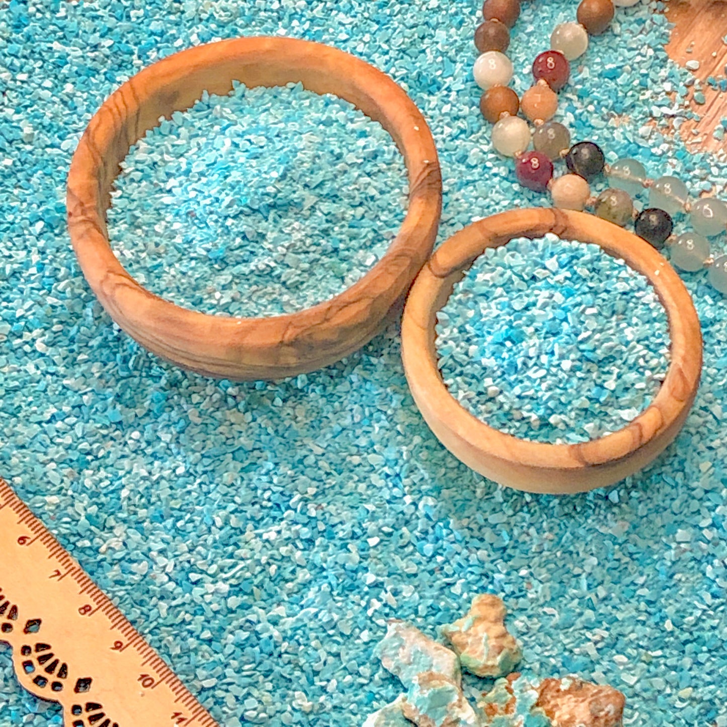 Crushed Blue Sleeping Beauty Turquoise from Arizona, Medium Crush, Sand Size, 2mm - 0.25mm