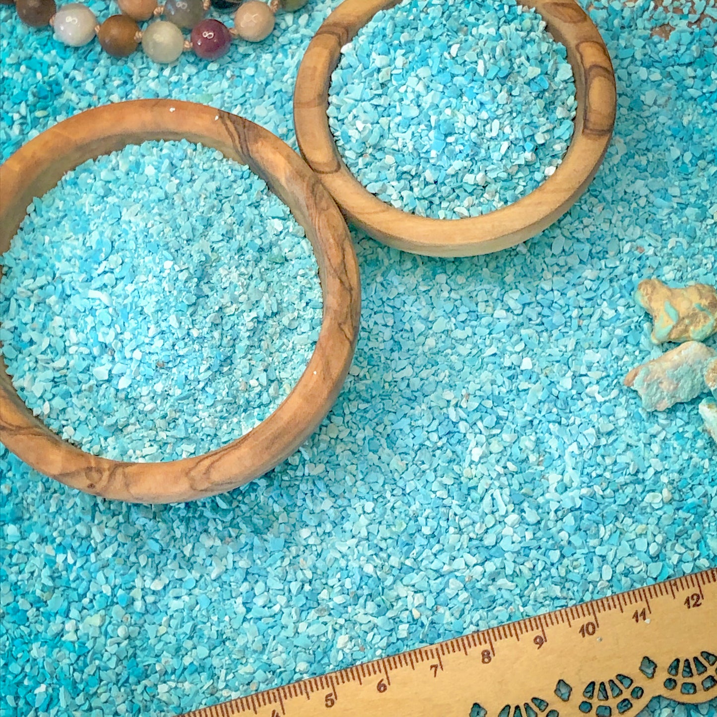 Crushed Blue Sleeping Beauty Turquoise from Arizona, Medium Crush, Sand Size, 2mm - 0.25mm