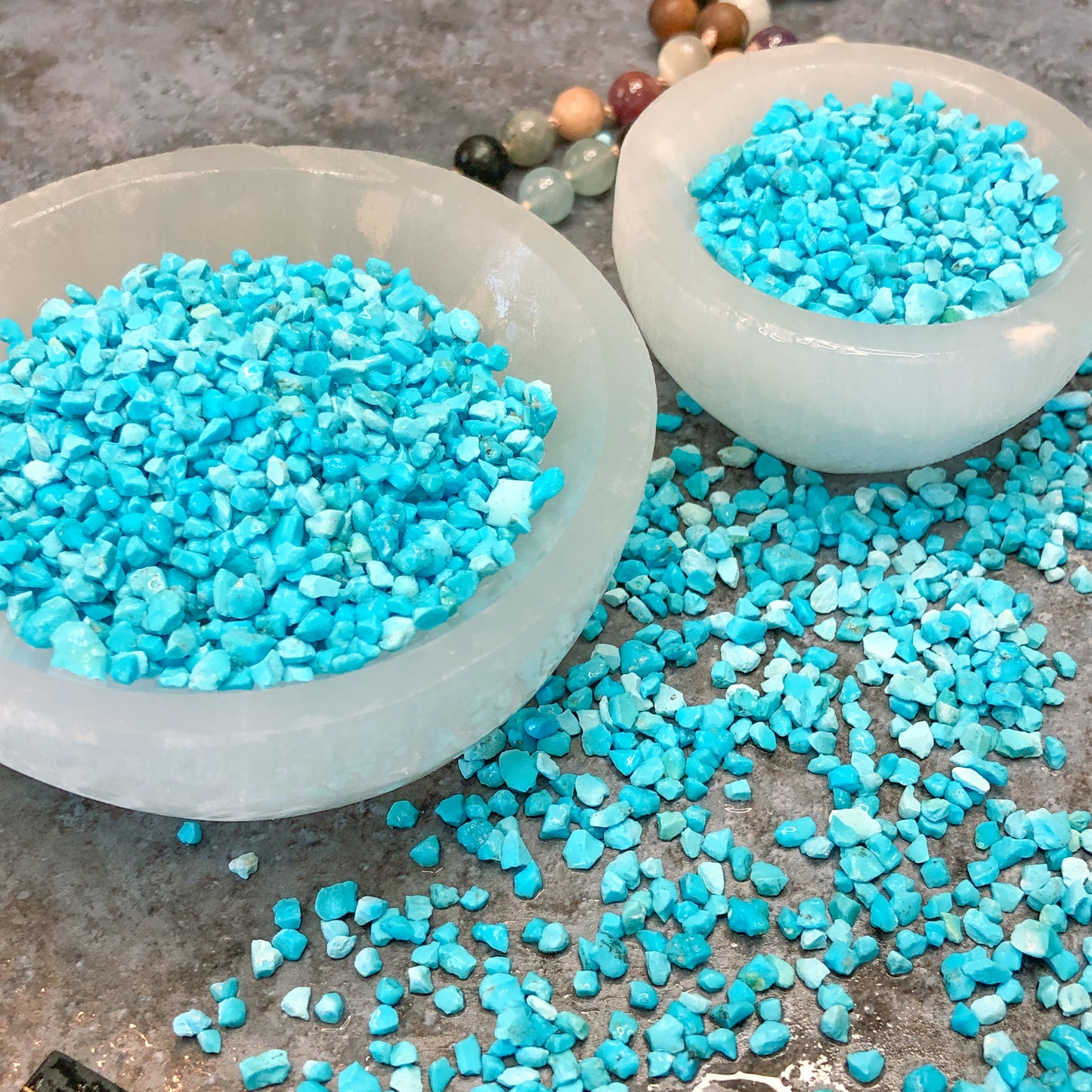 Crushed Blue Sleeping Beauty Turquoise from Arizona, Coarse Crush, Gravel Size, 4mm - 2mm