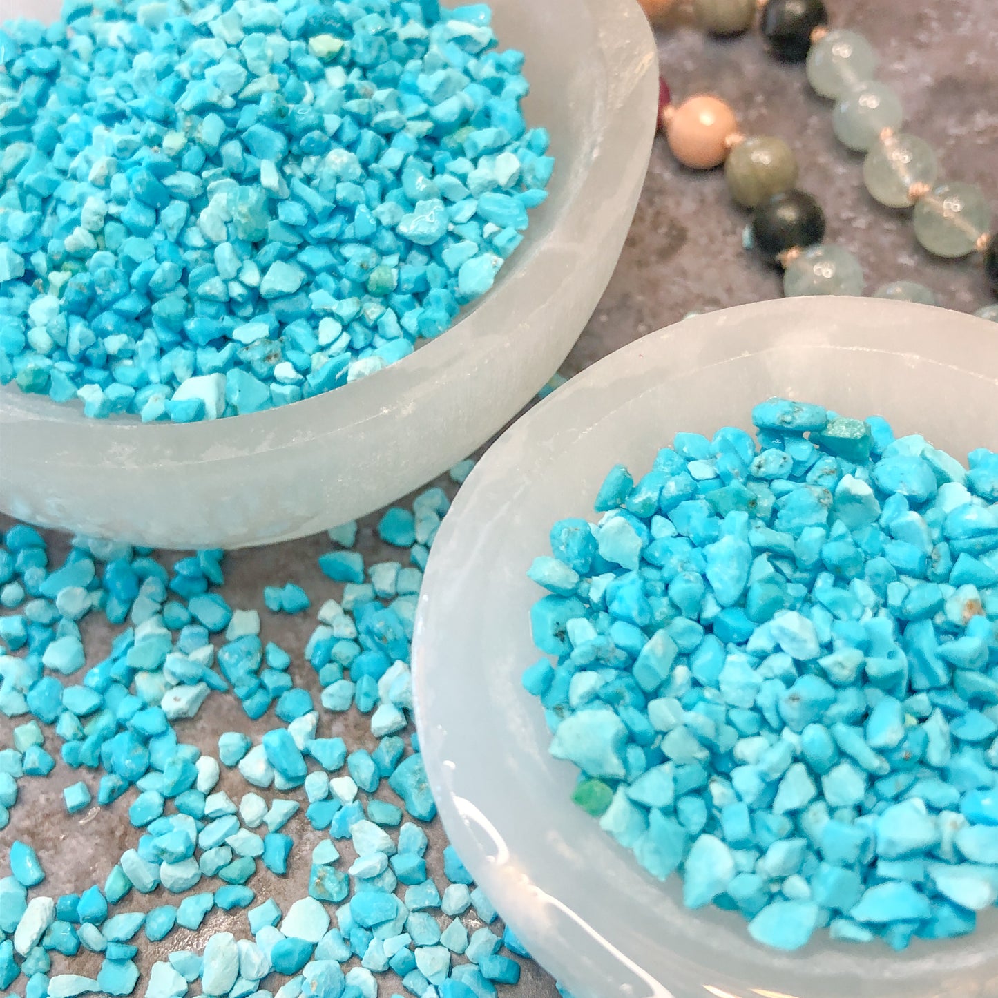 Crushed Blue Sleeping Beauty Turquoise from Arizona, Coarse Crush, Gravel Size, 4mm - 2mm