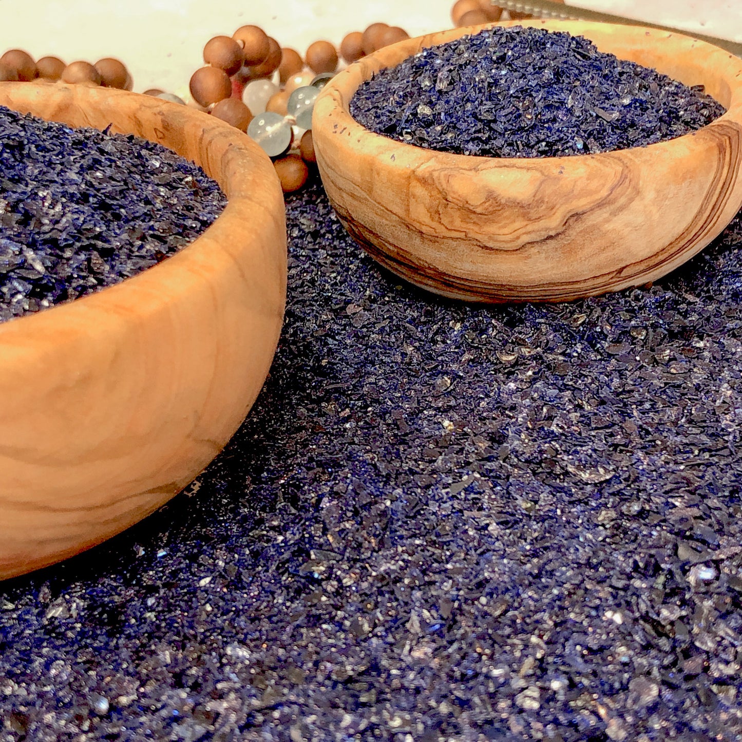 Crushed Midnight Blue Goldstone (Synthetic), Medium Crush, Sand Size, 2mm - 0.25mm