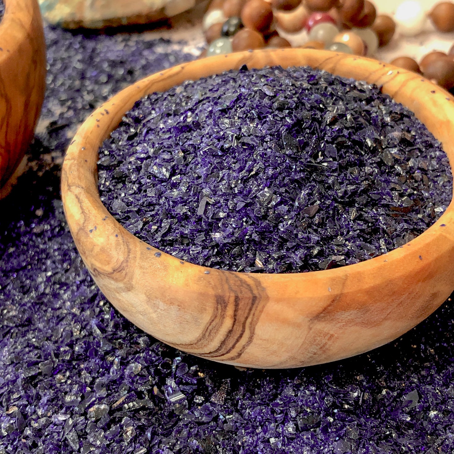 Crushed Midnight Blue Goldstone (Synthetic), Medium Crush, Sand Size, 2mm - 0.25mm