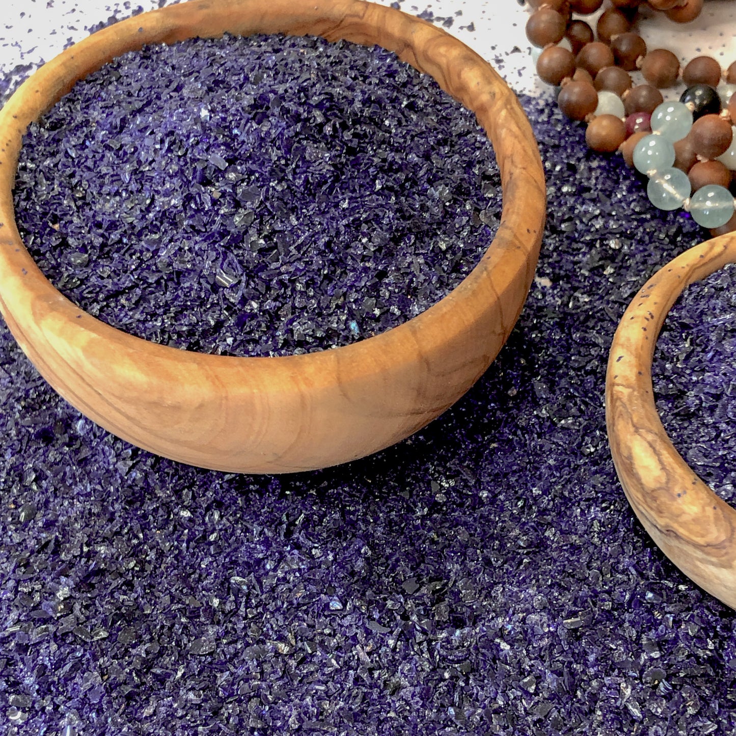 Crushed Midnight Blue Goldstone (Synthetic), Medium Crush, Sand Size, 2mm - 0.25mm