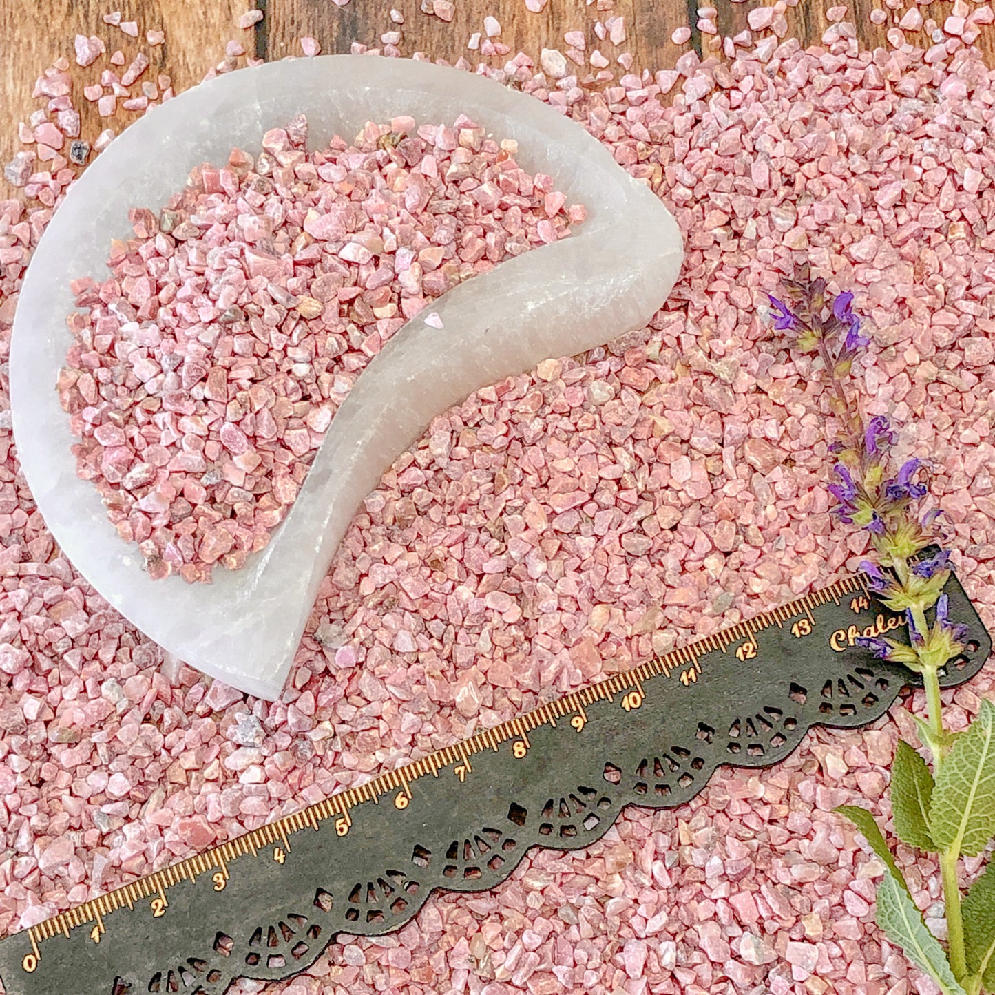 Crushed Pink Rhodonite (Grade A) from Russia, Coarse Crush, Gravel Size, 4mm - 2mm