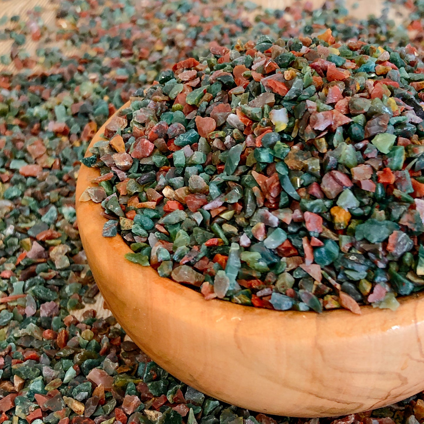 Crushed Fancy Jasper from India, Coarse Crush, Gravel Size, 4mm - 2mm