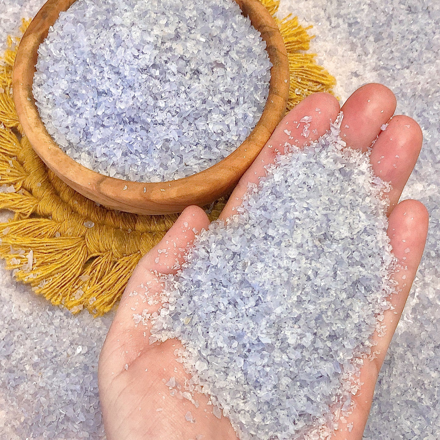 Crushed Blue Chalcedony Sand (Grade A+) from Namibia, Medium Sand (0.25mm-2mm) for Metaphysical Use, Resin Art, Ring Inlay or Jewelry