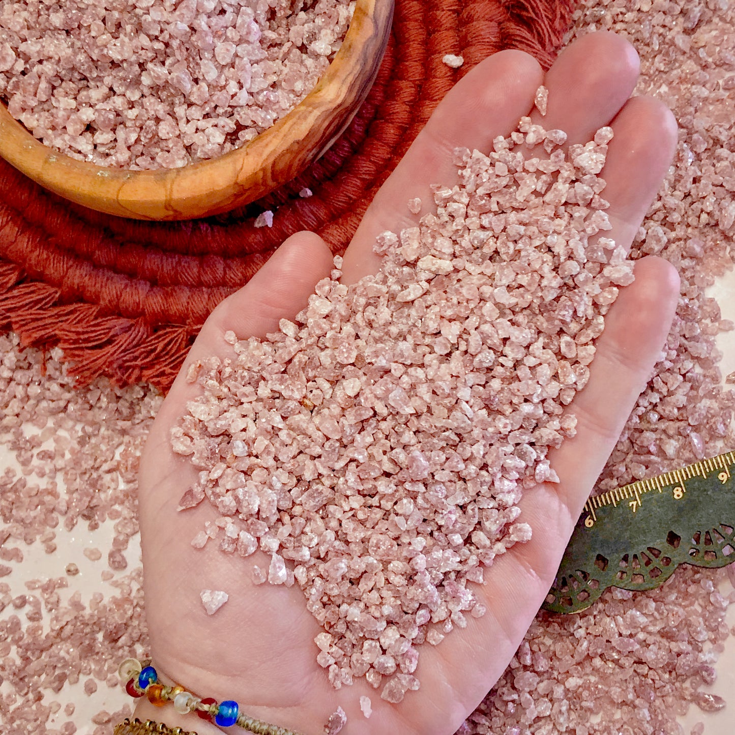 Crushed Glittery Red Aventurine Chips from Canada, Coarse Crush, Gravel Size (4mm - 2mm)