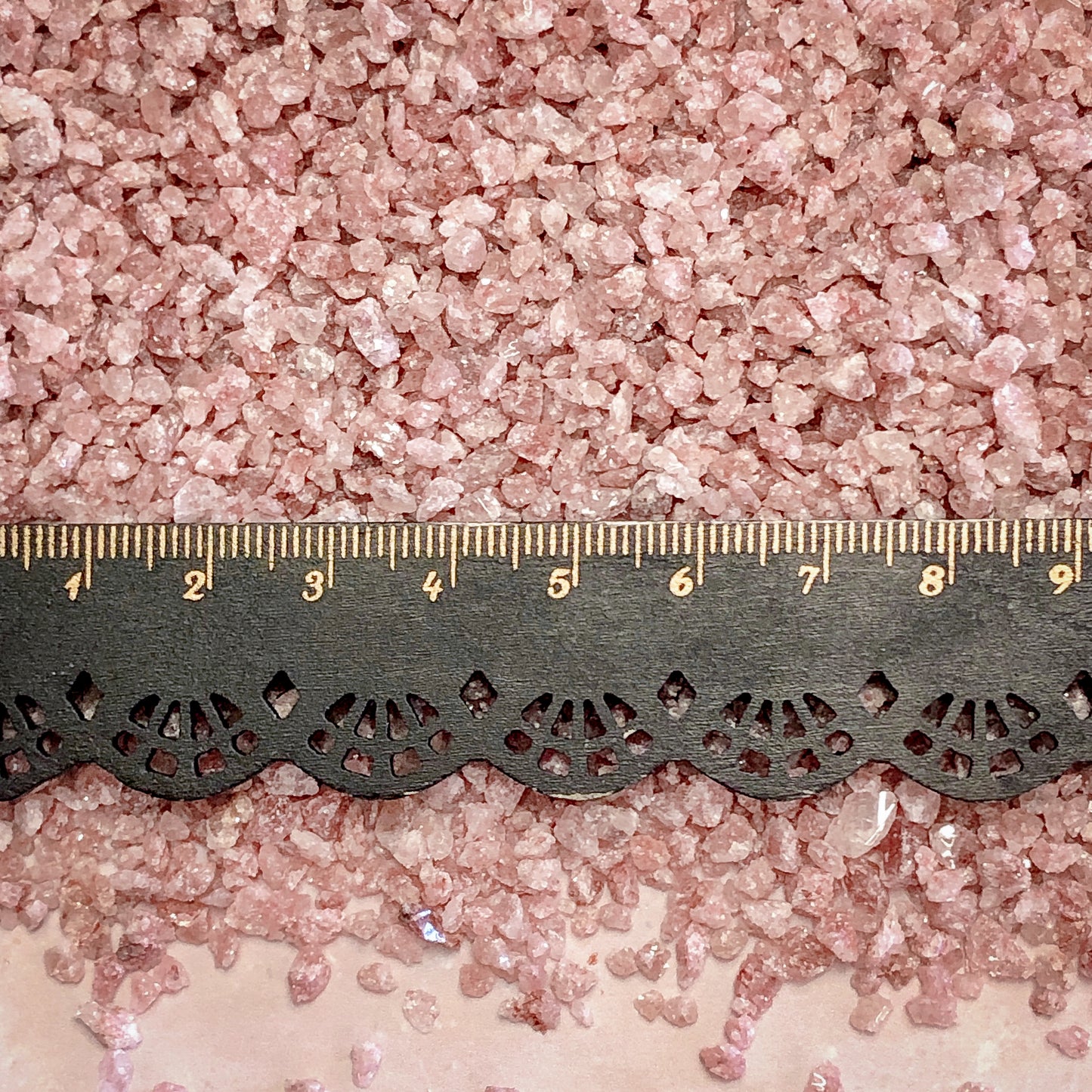 Crushed Glittery Red Aventurine Chips from Canada, Coarse Crush, Gravel Size (4mm - 2mm)