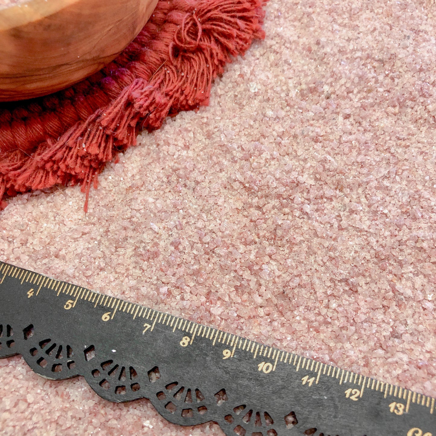 Crushed Glittery Red Aventurine Sand from Canada, Medium Crush, Sand Size (2mm - 0.25mm)