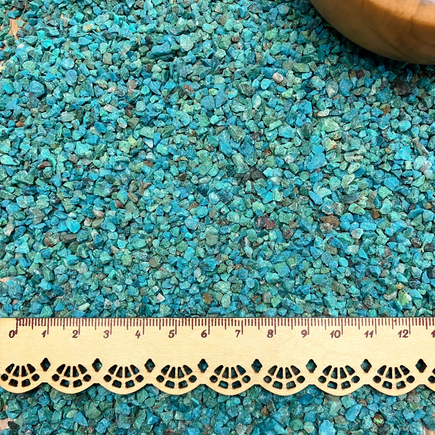 *CLOSEOUT* Crushed Dark Chrysocolla Chips from Peru, 2 Ounces, Coarse Crush (2mm-4mm)
