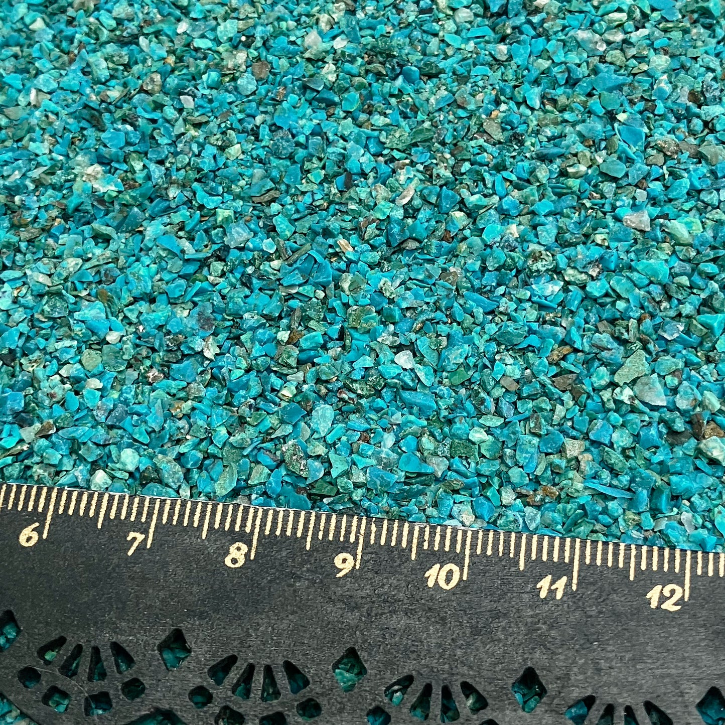 *CLOSEOUT* Crushed Dark Blue Chrysocolla Sand from Peru, 2 Ounces, Medium Crush (0.25mm-2mm)