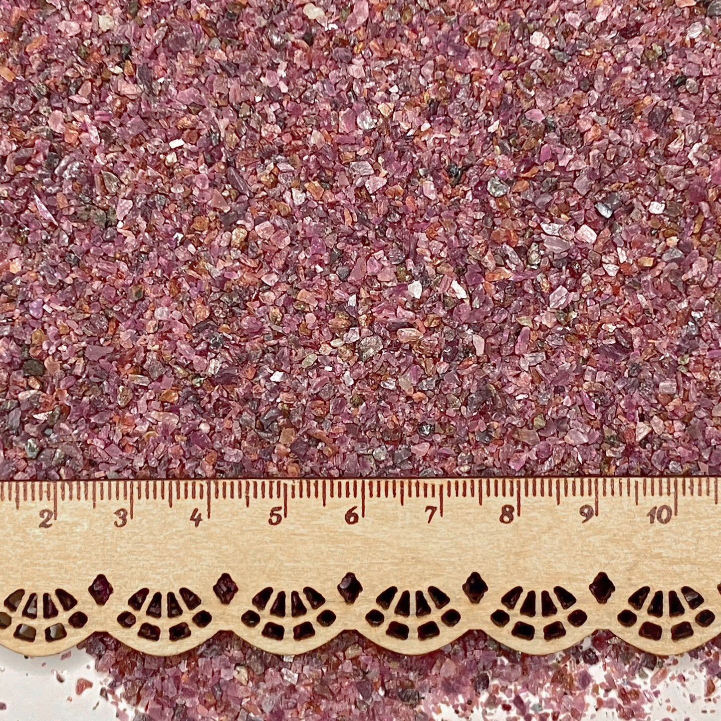*CLOSEOUT* Crushed Ruby Sand from India, 4 Ounces, Medium Sand (0.25mm-2mm)