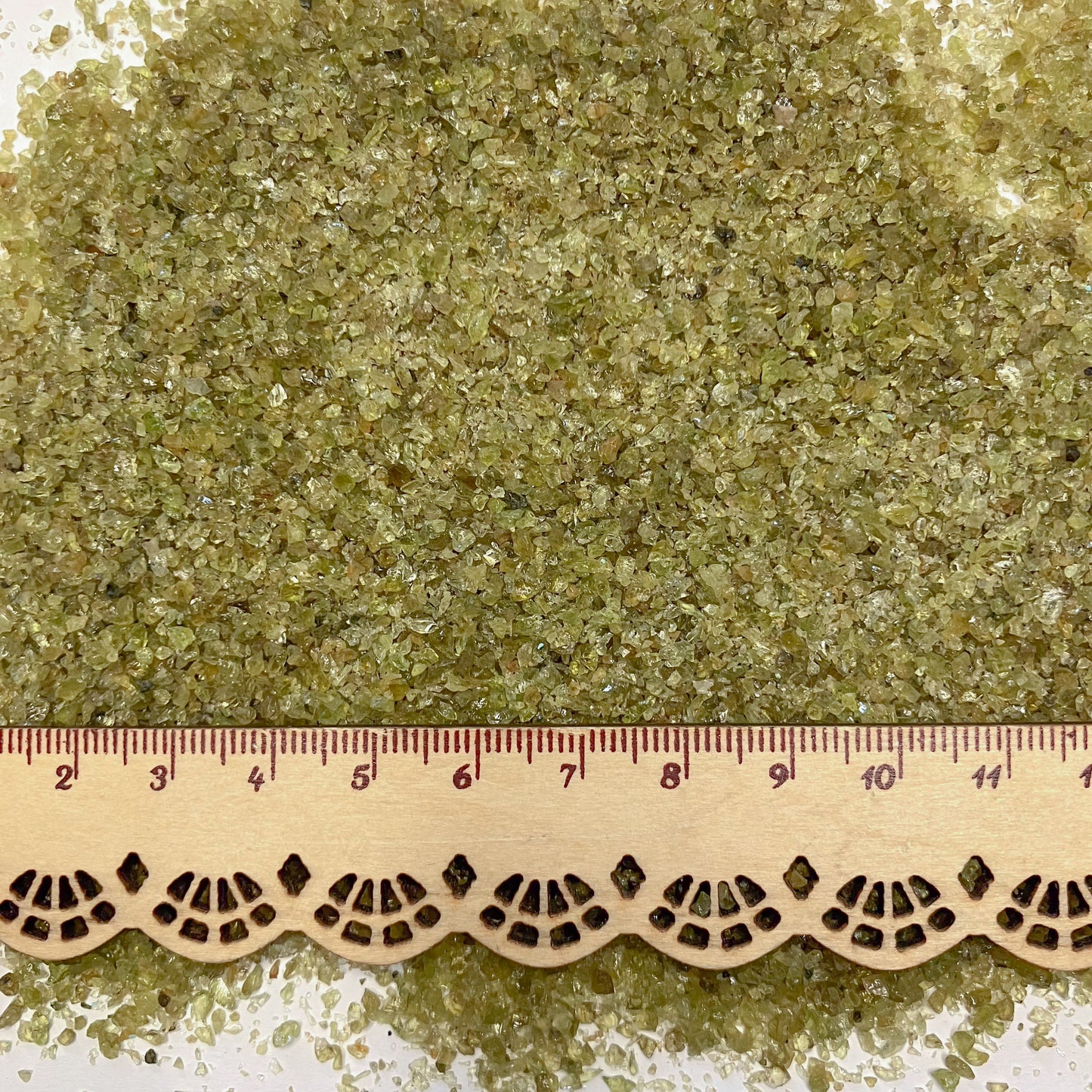 Crushed Mali Green Garnet Sand (Grandite), RARE, Small Batch, Medium Crush (0.25mm-2mm) for Ring Inlay, Resin Art, Memorial Jewelry
