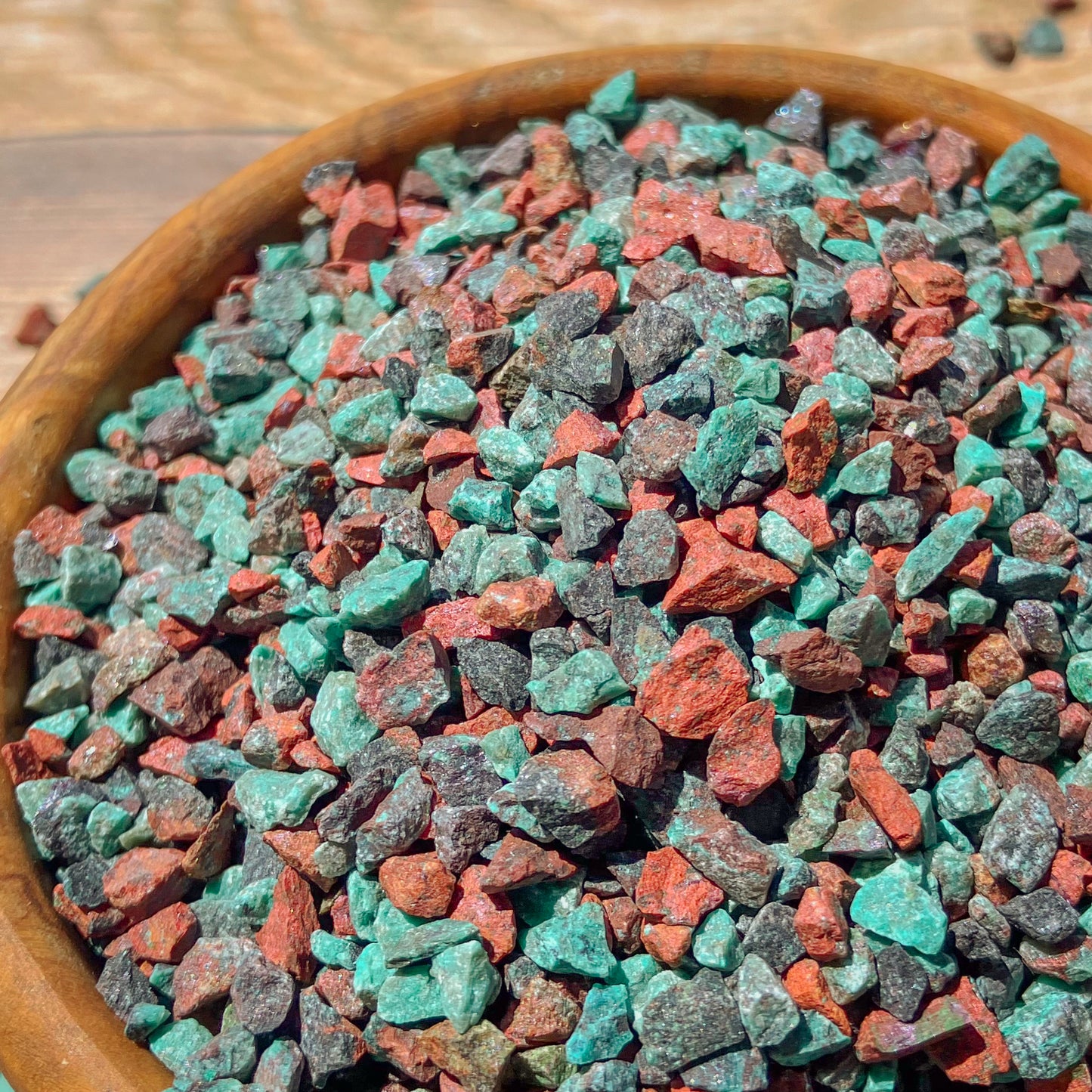 Crushed Sonora Sunrise/Sunset Chips from Mexico, Coarse Crush (2mm-4mm) for Woodworking Inlay, Resin Art, Embellishments or Orgone Pyramids